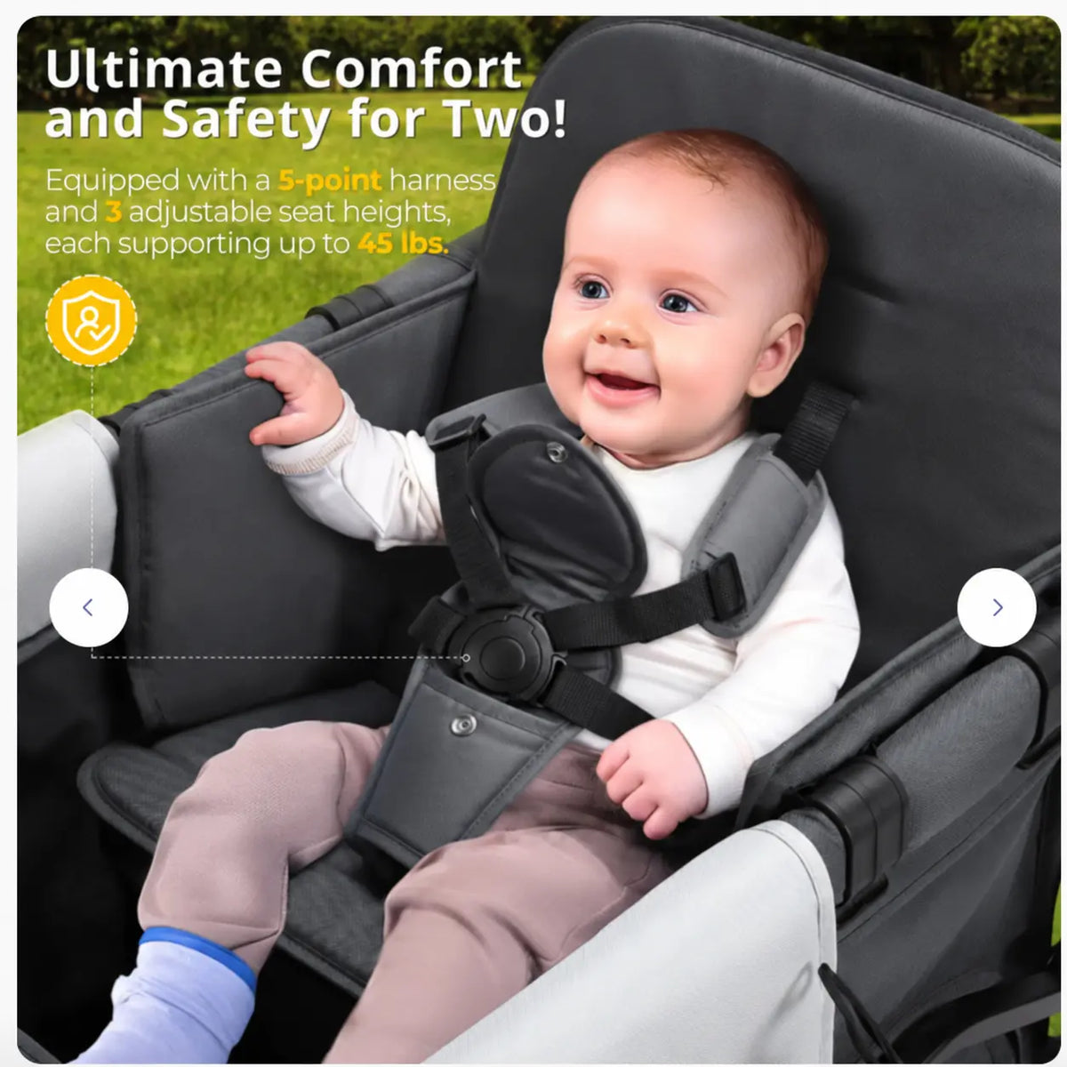 Momfann 2-Seater All-Terrain Stroller Wagon for Kids Momfann