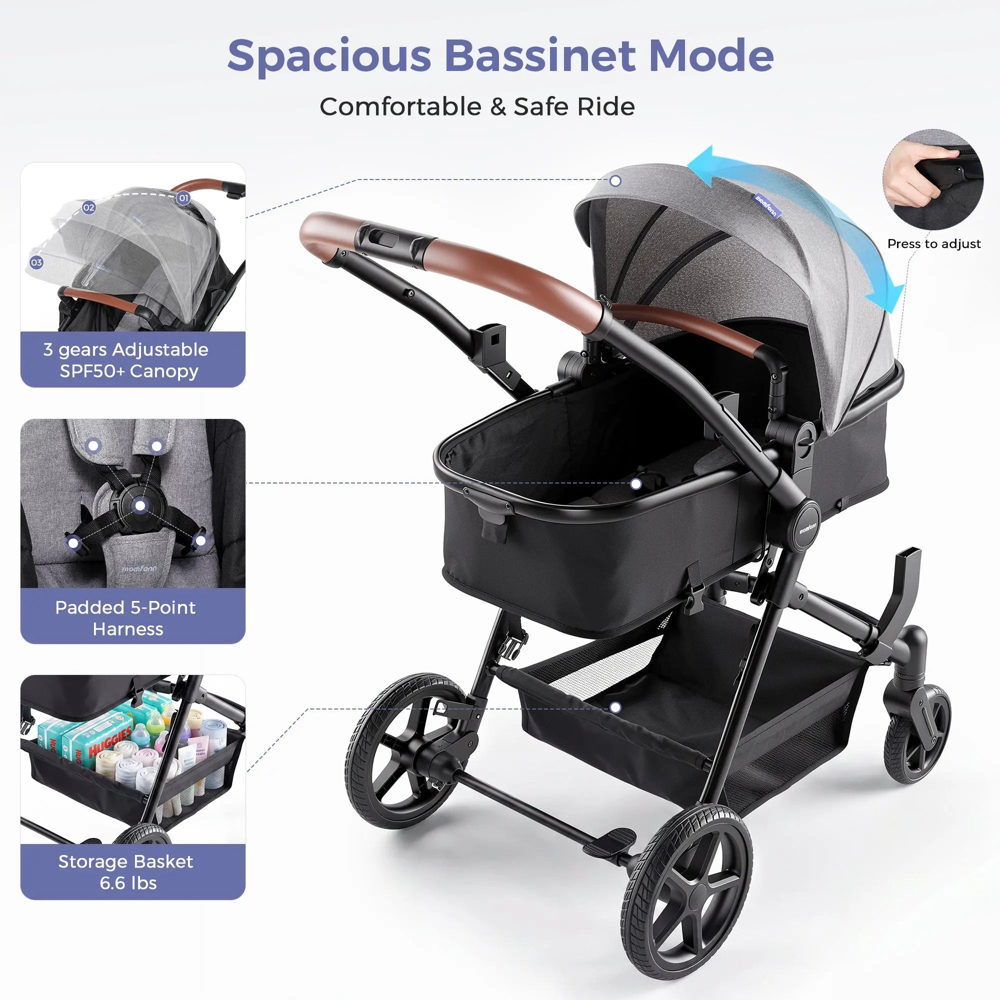 Momfann Wagon Stroller for Baby and Pet Momfann