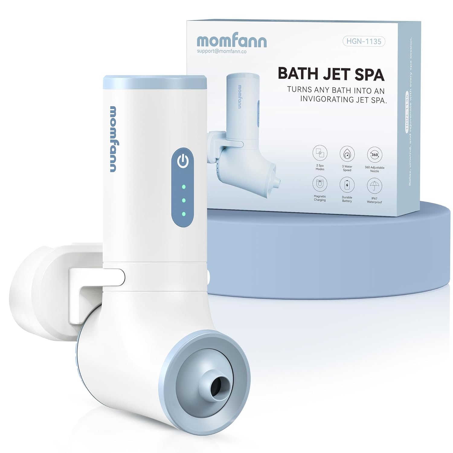Momfann Cordless Bath Jet Spa – Portable Bathtub Accessory