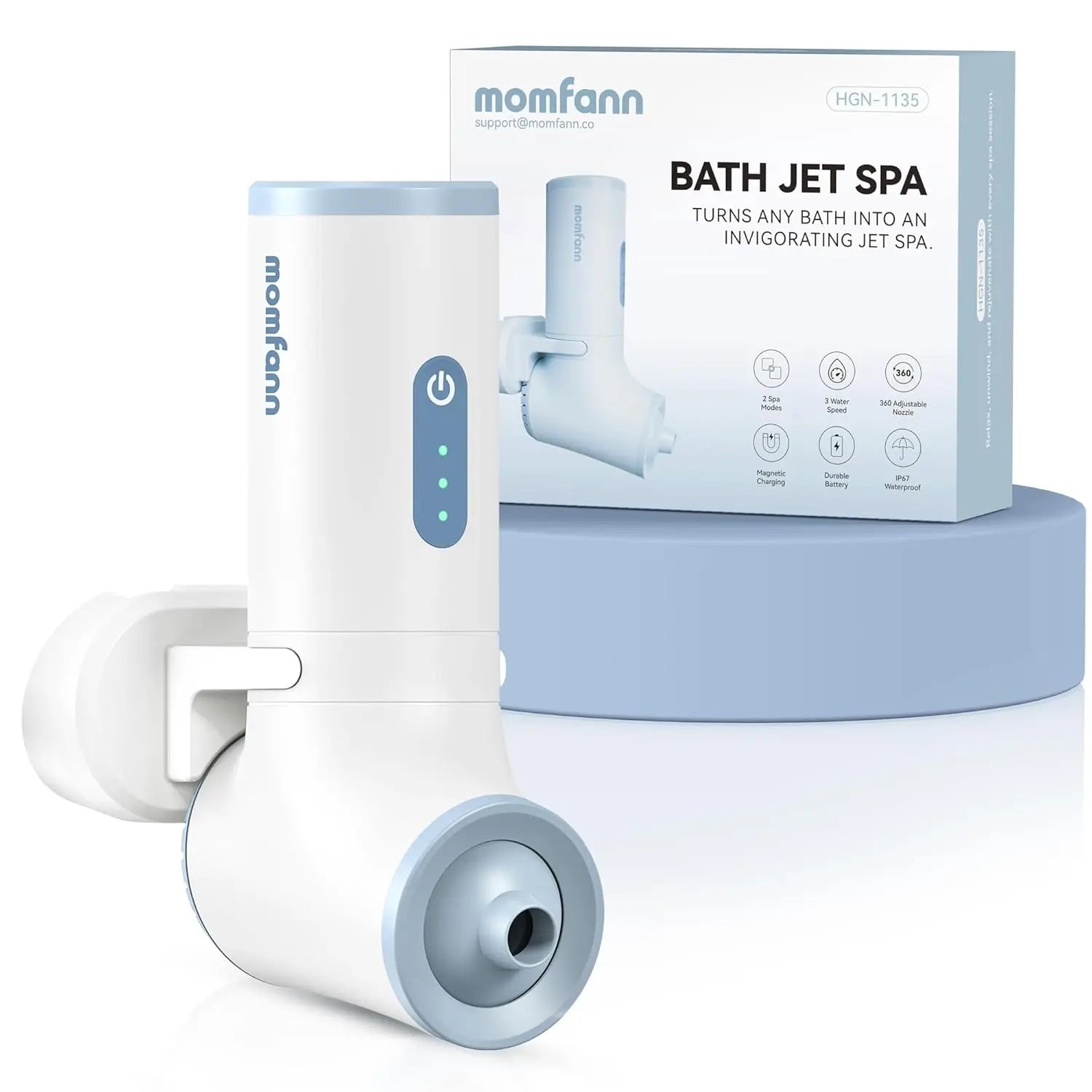 Momfann Cordless Bath Jet Spa – Portable Bathtub Accessory Momfann