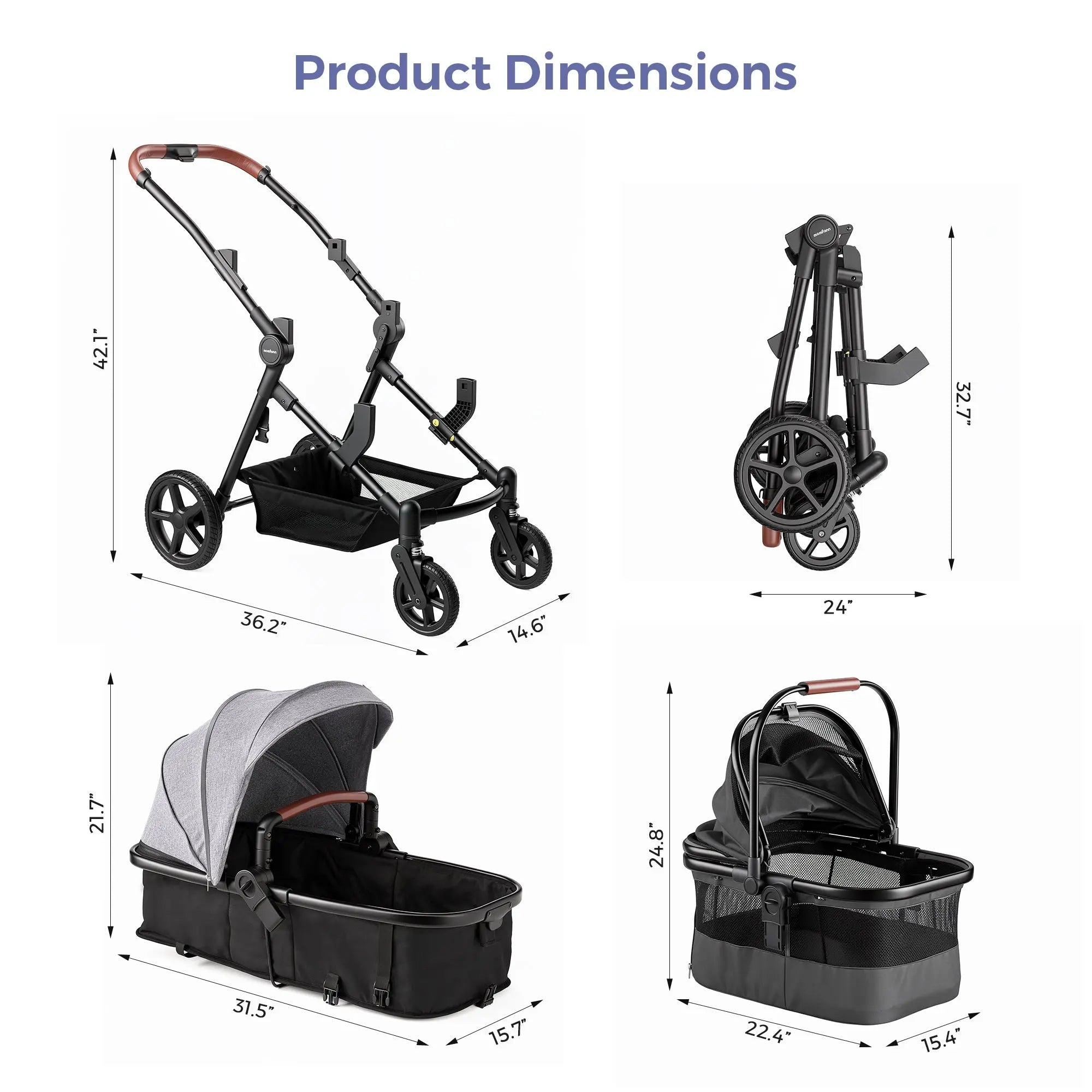 Momfann Wagon Stroller for Baby and Pet Momfann
