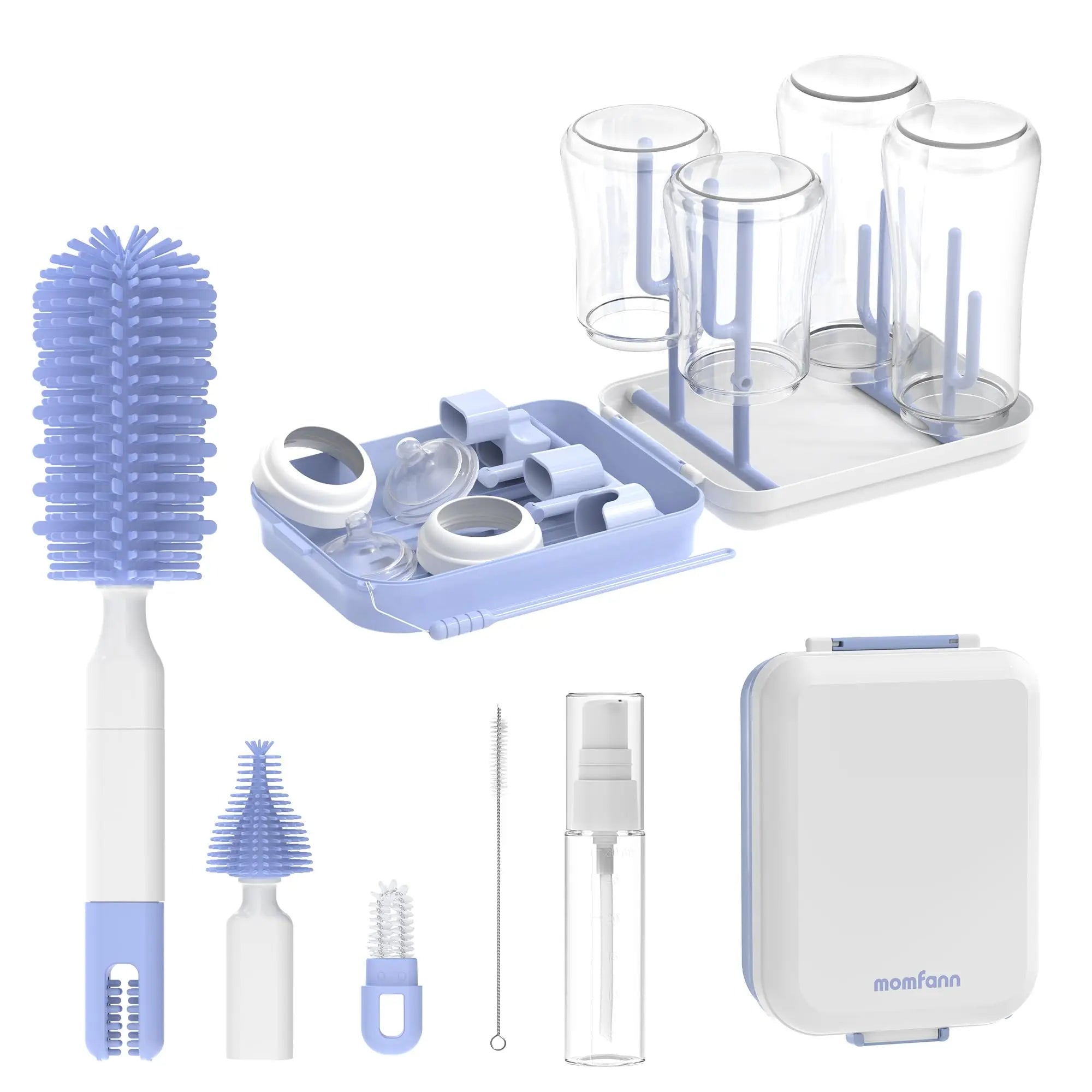 Momfann 8-in-1 Magnetic Baby Bottle Brush Set Momfann