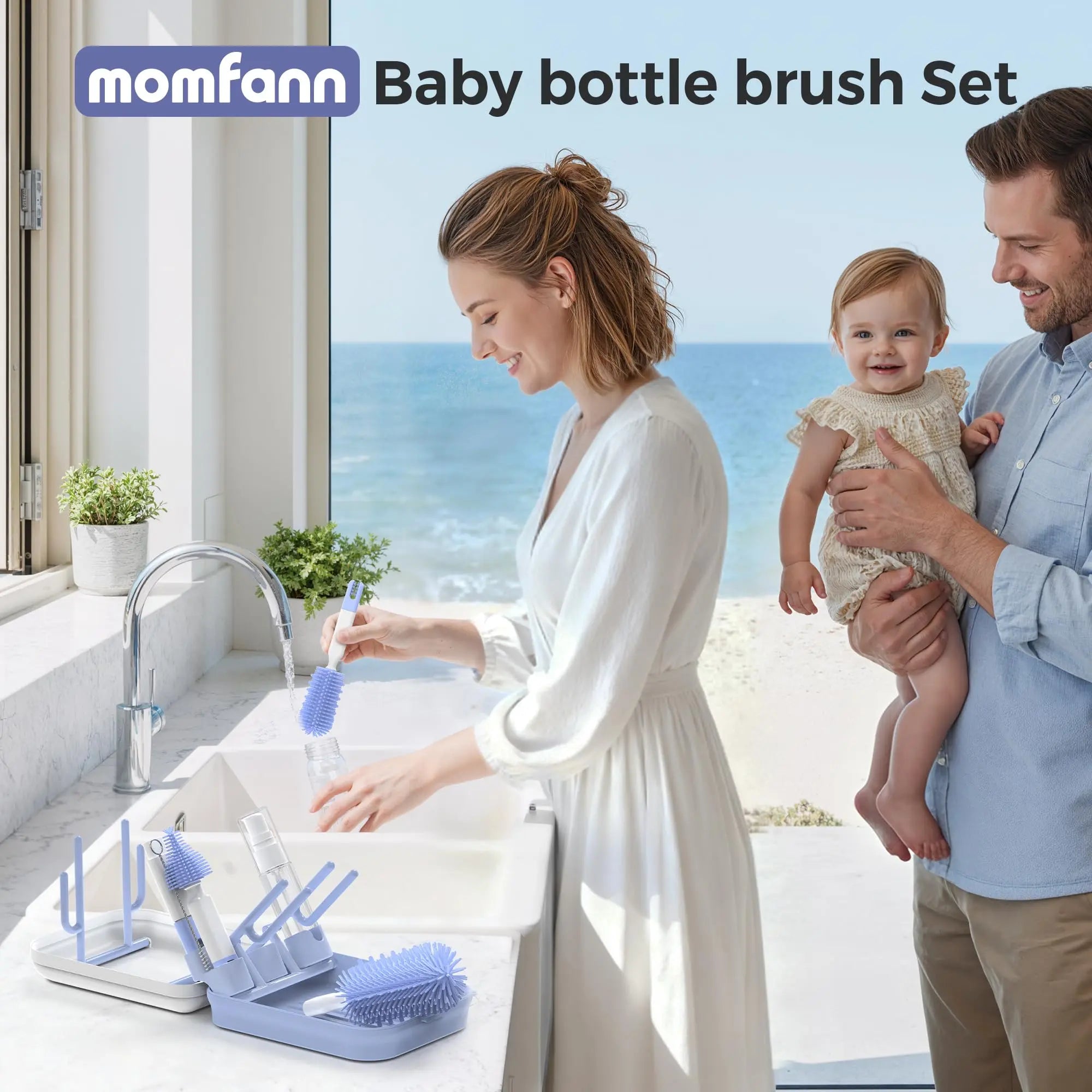 Momfann 8-in-1 Magnetic Baby Bottle Brush Set Momfann
