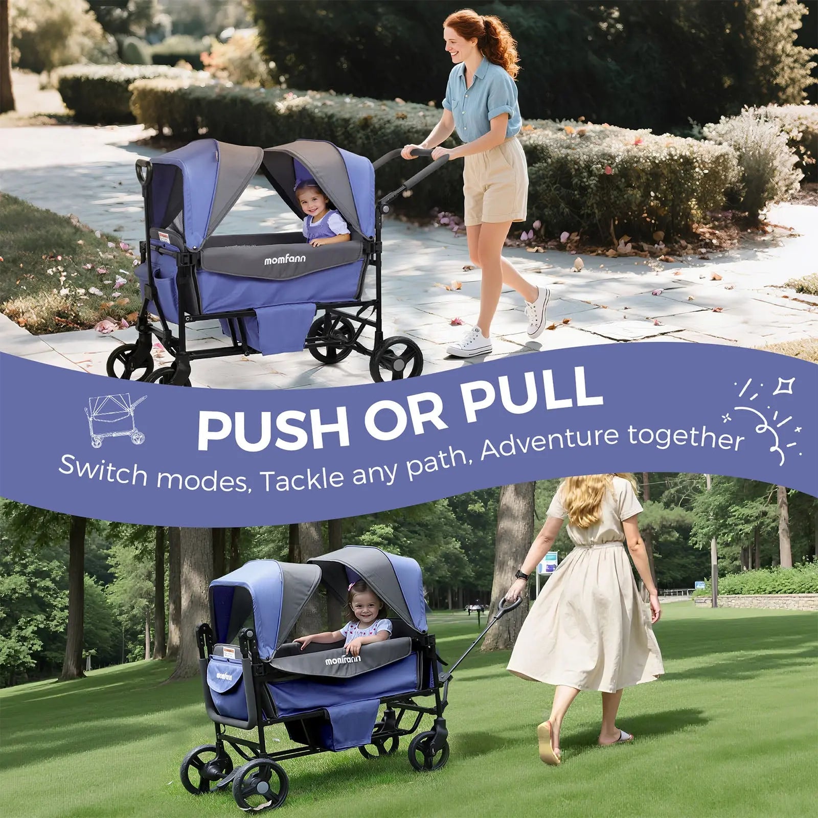 Momfann Double Stroller Wagon Momfann