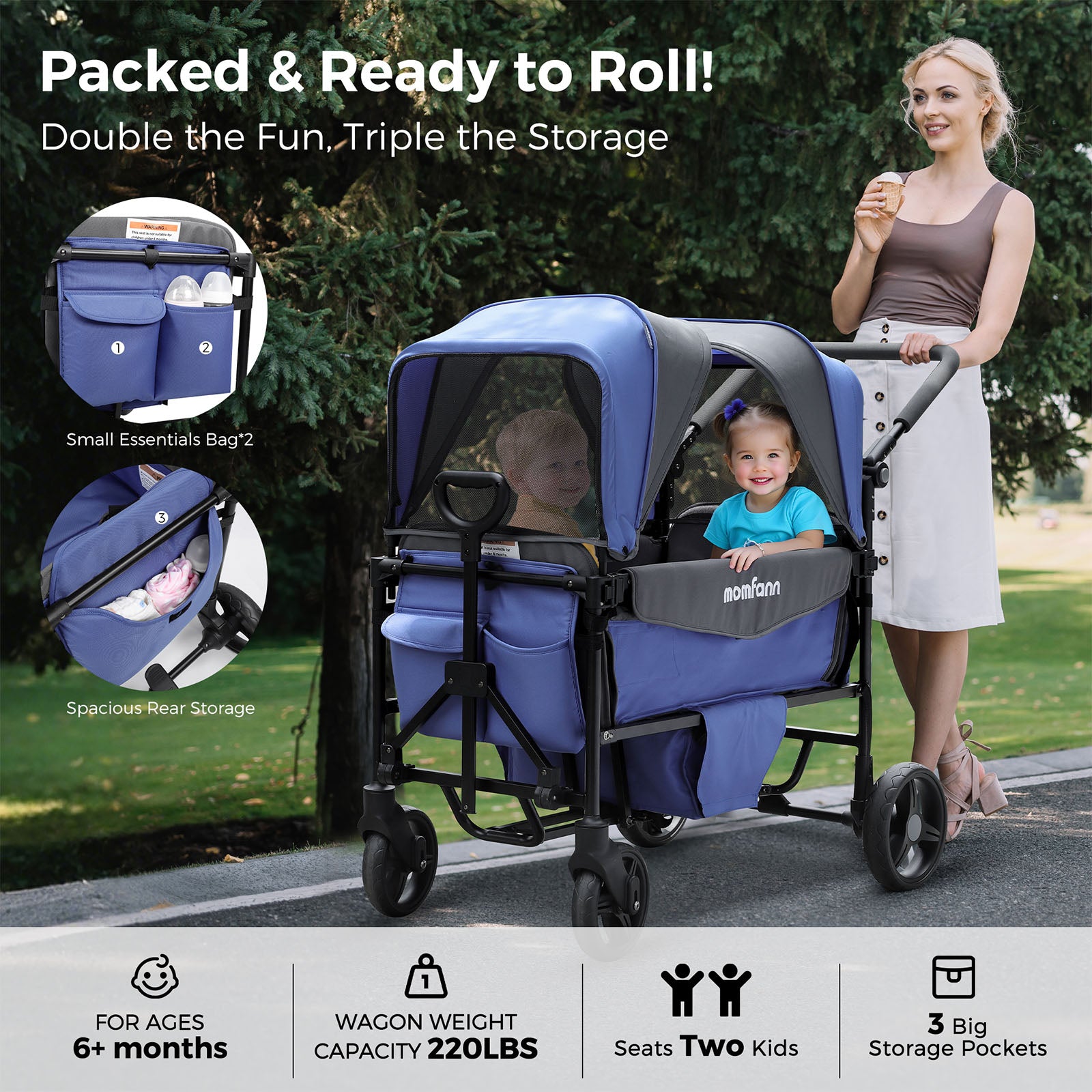 Momfann Double Stroller Wagon
