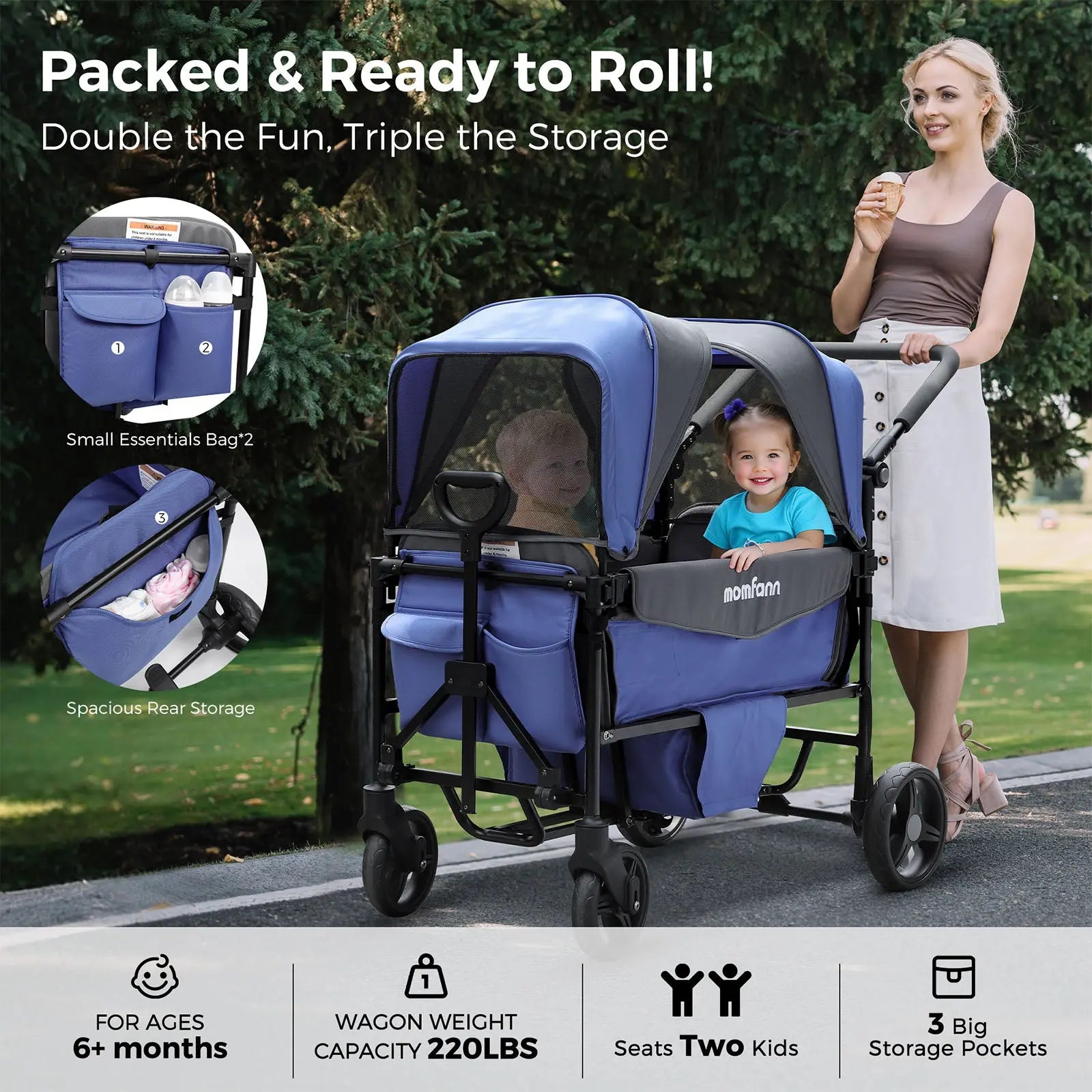 Momfann Double Stroller Wagon Momfann
