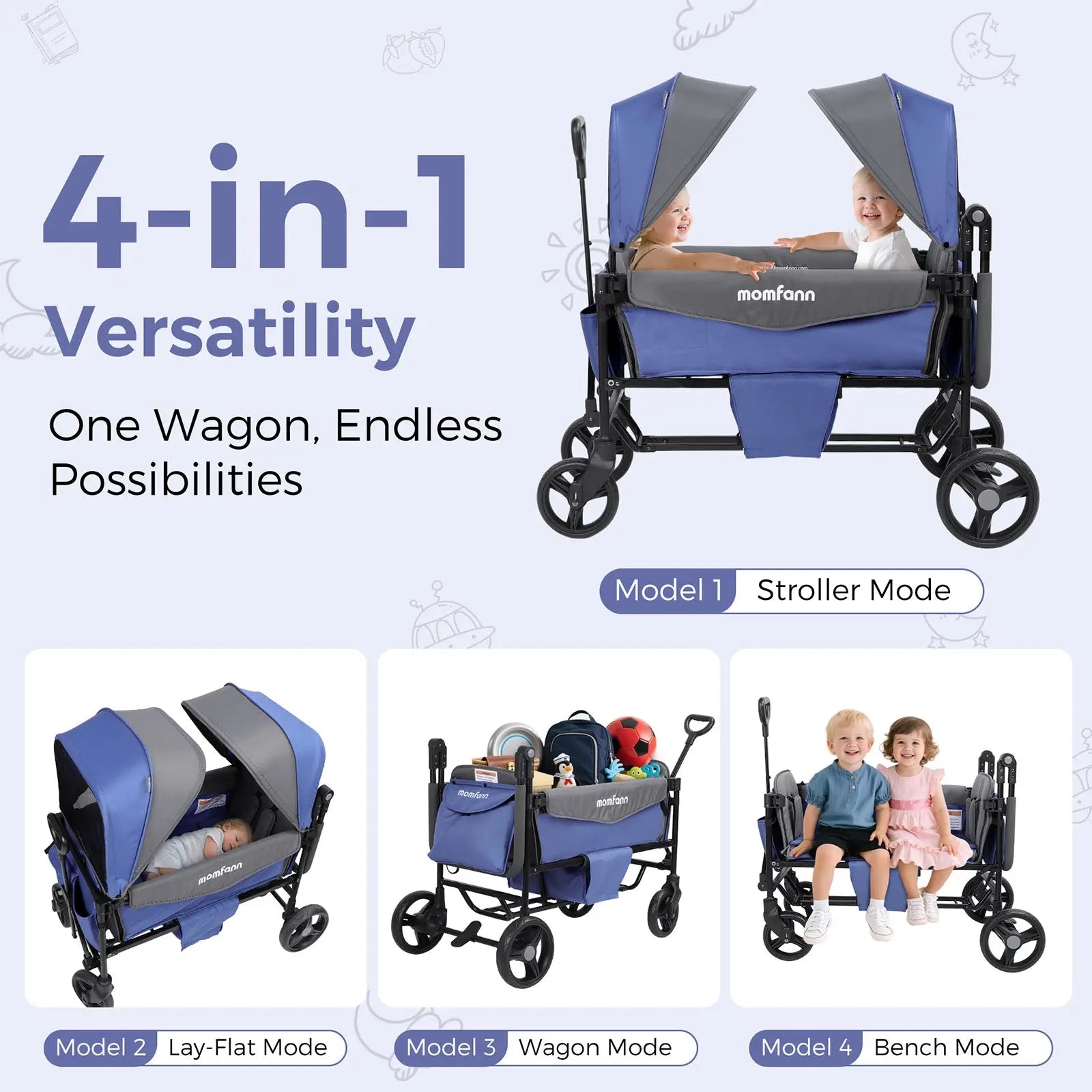 Momfann Double Stroller Wagon Momfann