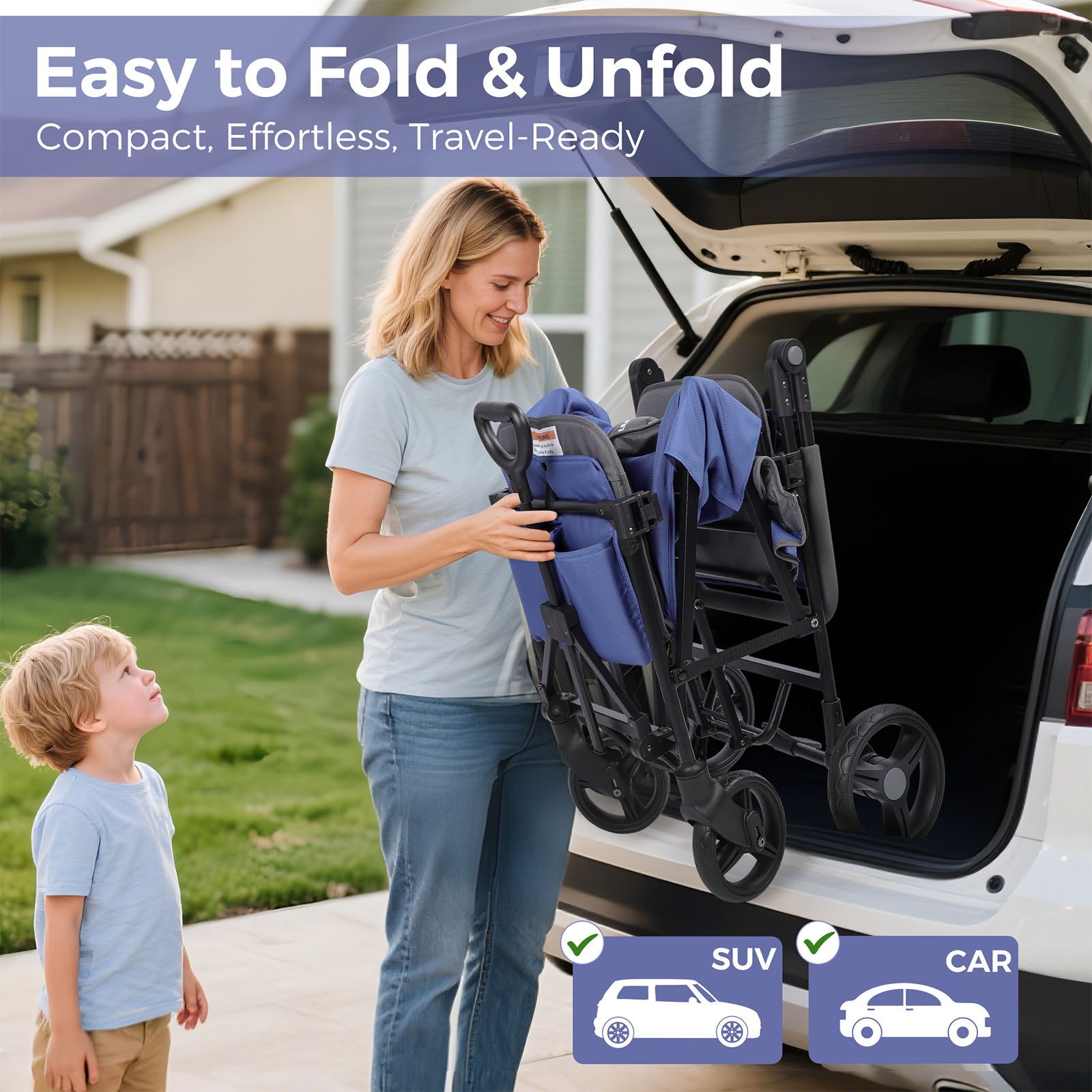 Momfann Double Stroller Wagon