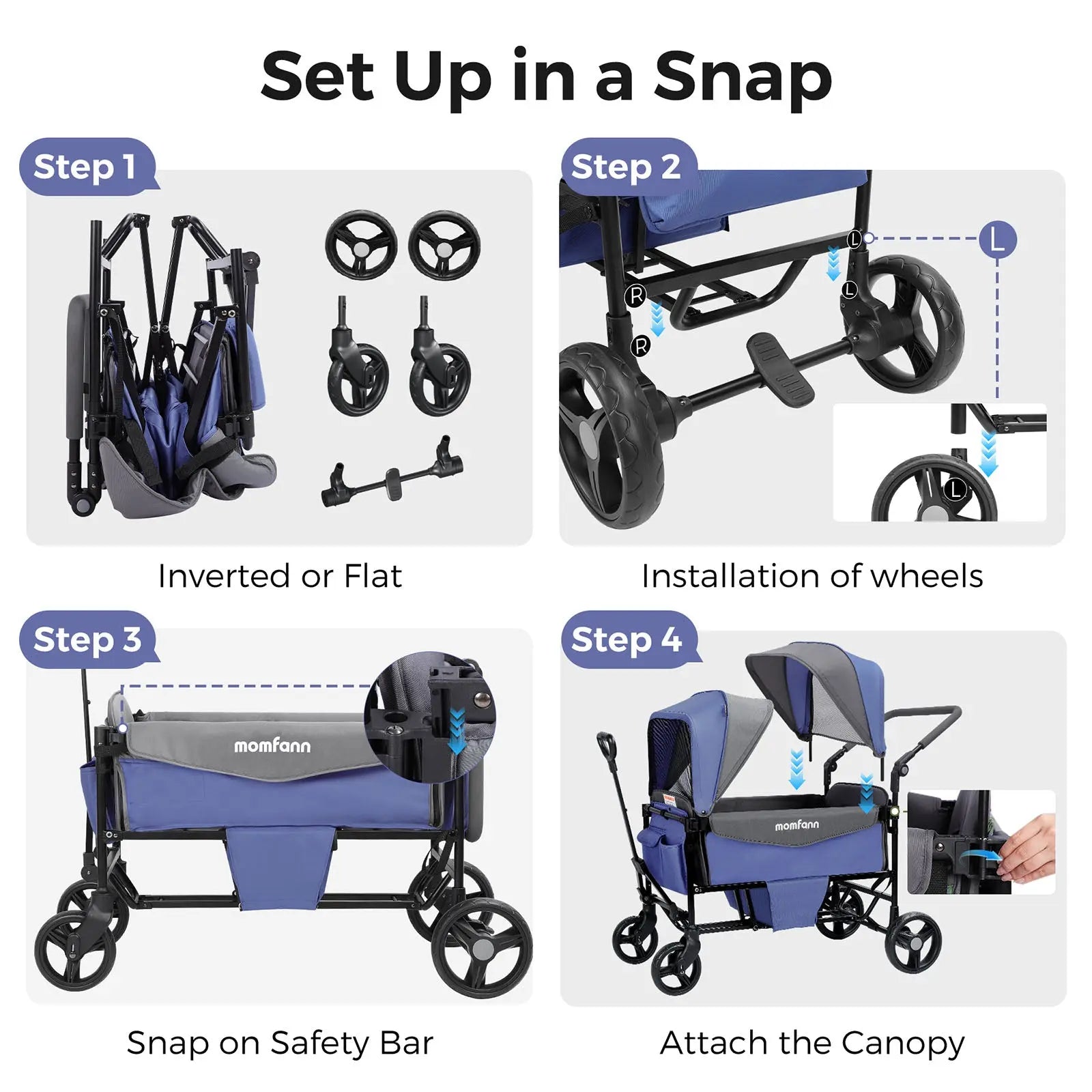 Momfann Double Stroller Wagon Momfann