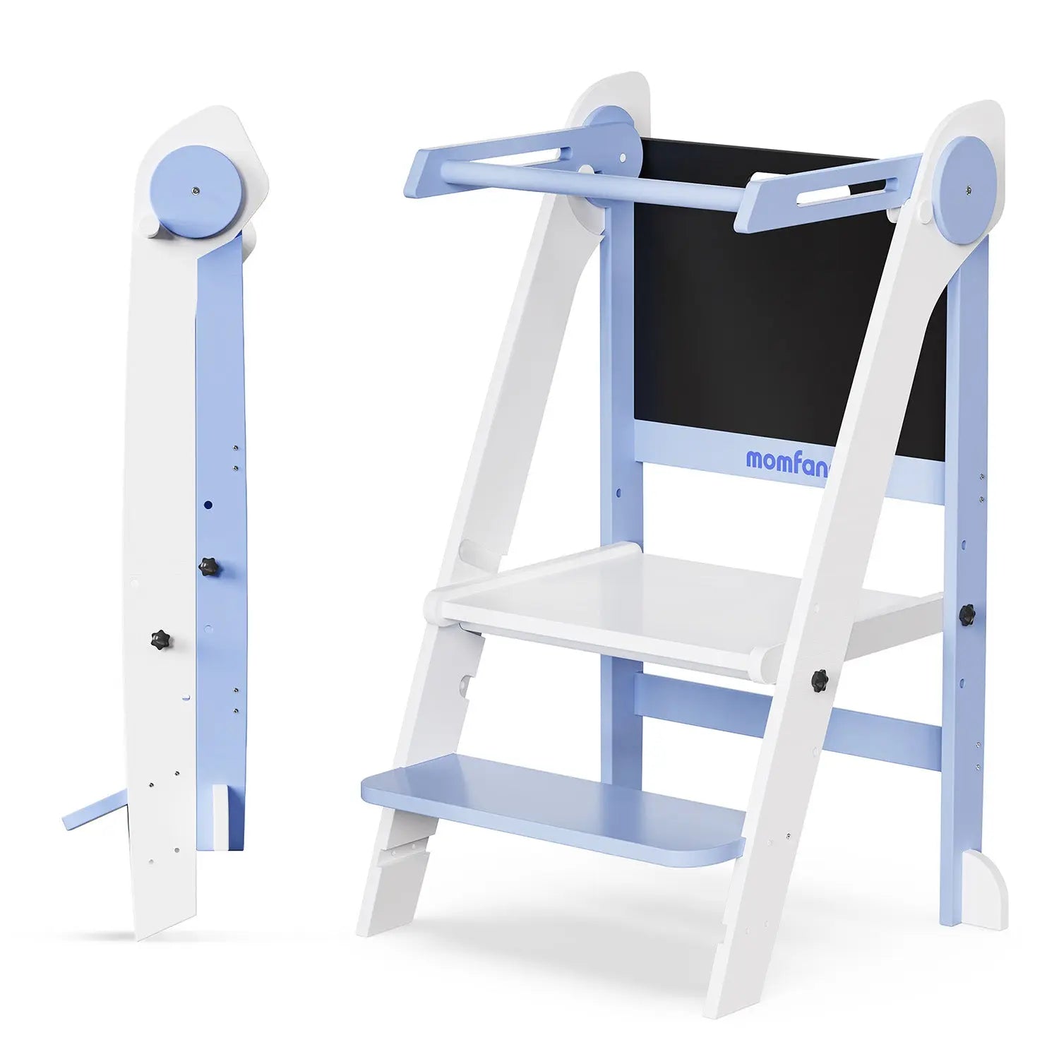 Momfann Foldable Toddler Tower – Kids Kitchen Step Stool Helper Momfann