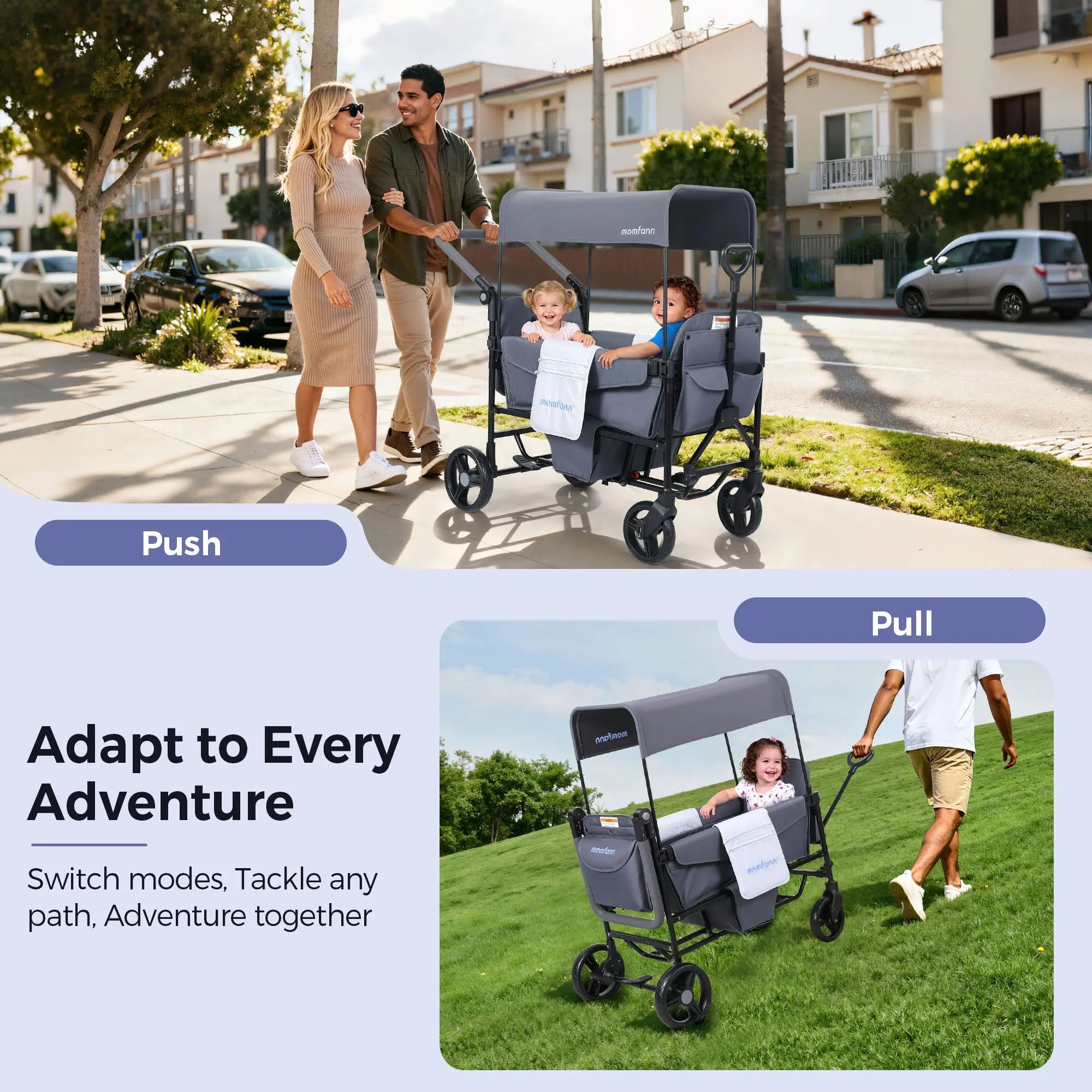 Momfann Lightweight Double Stroller Momfann