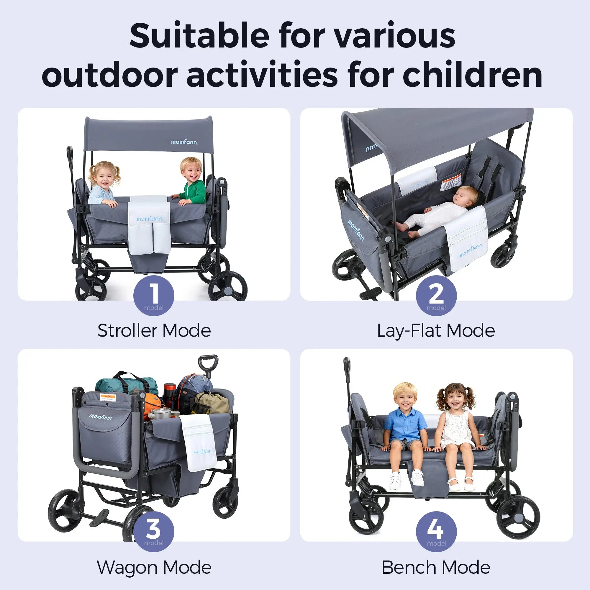 Momfann Lightweight Double Stroller Momfann