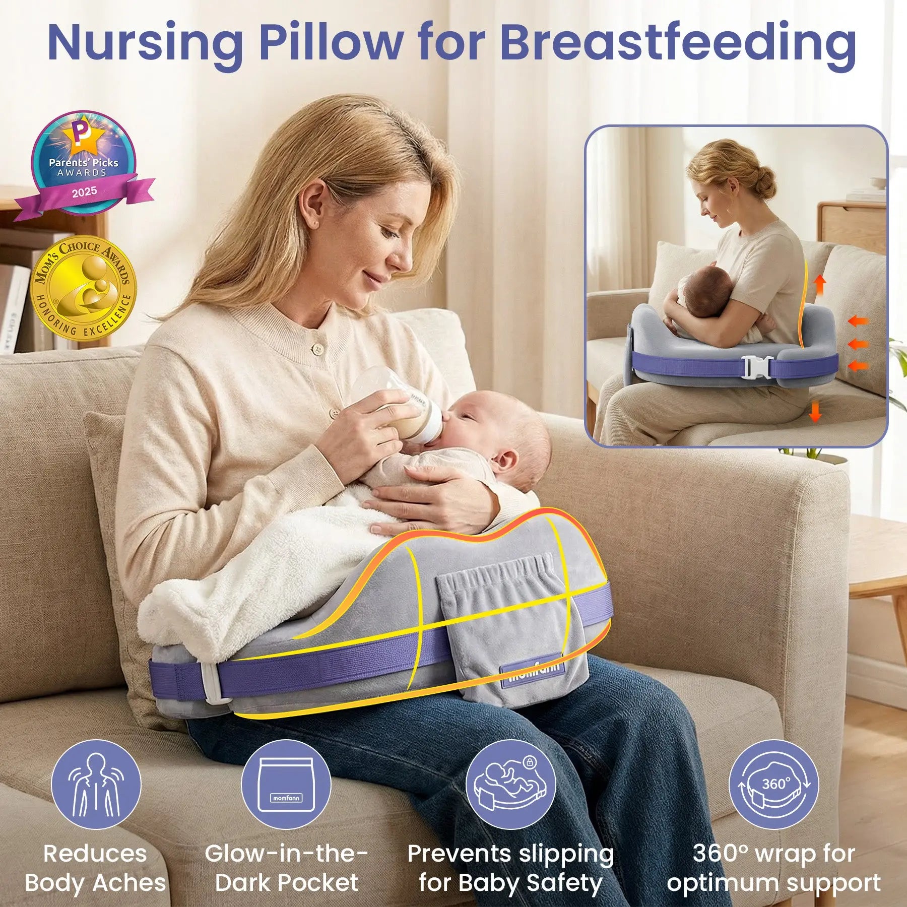 Momfann Safety Guard Nursing Pillow Momfann