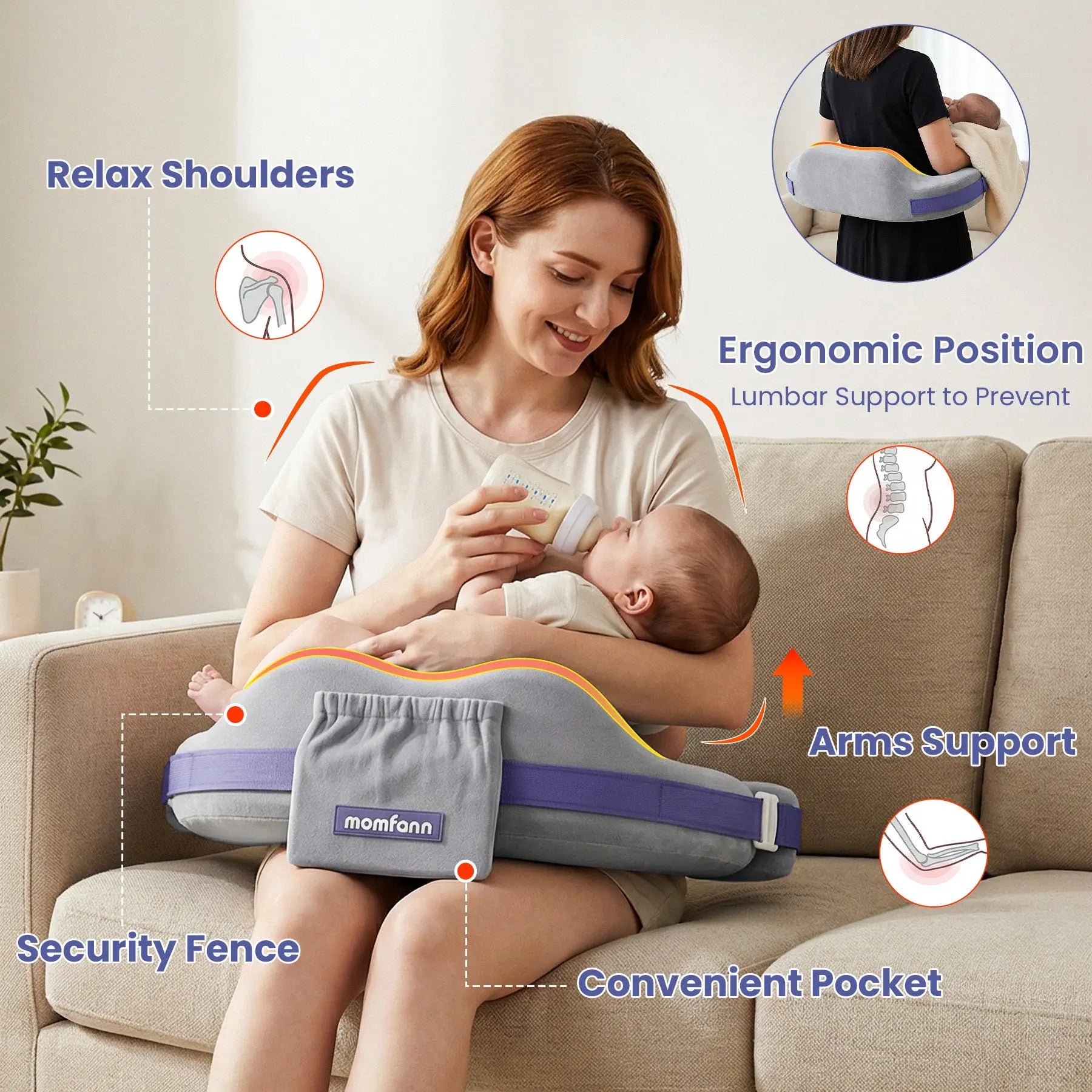 Momfann Safety Guard Nursing Pillow Momfann