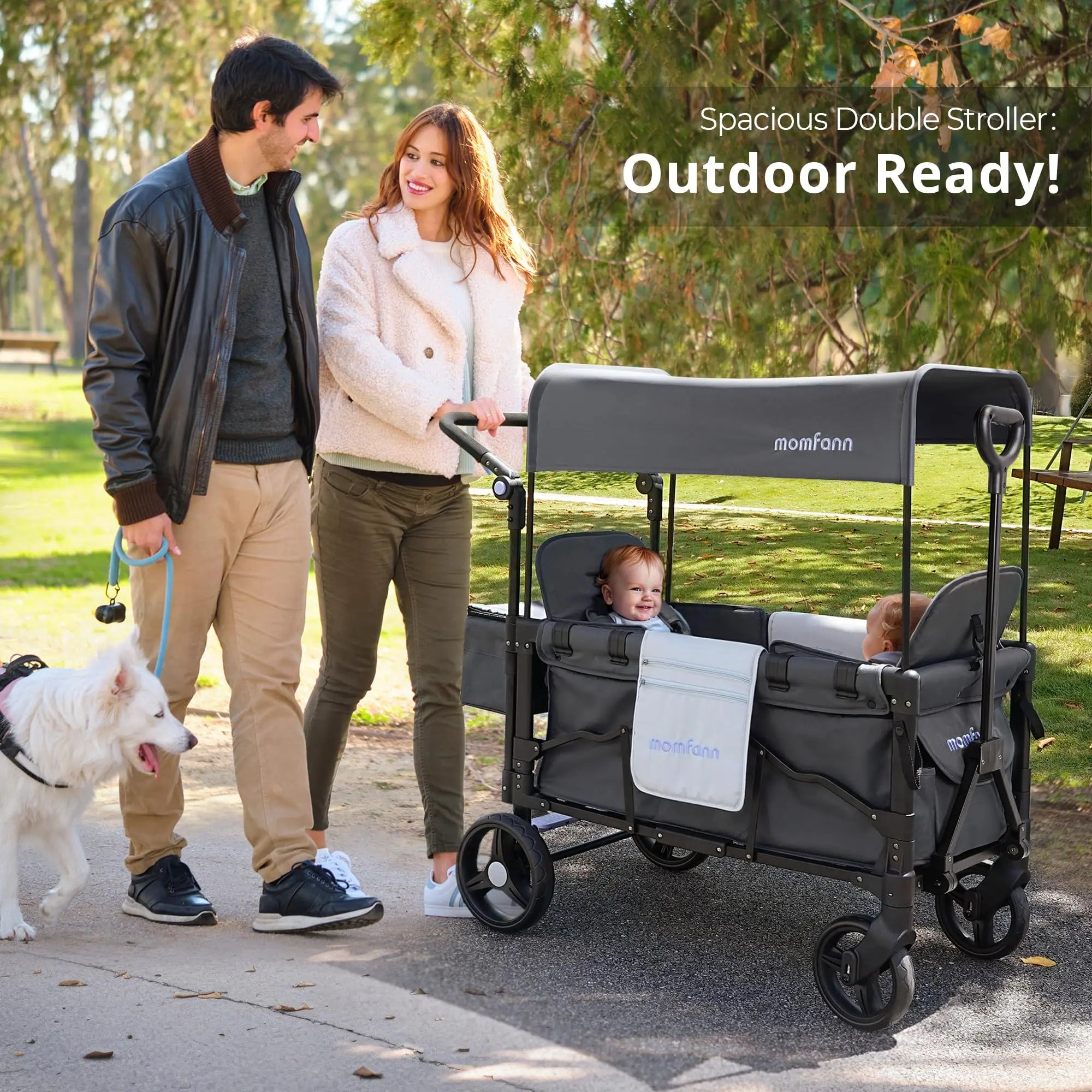 Momfann Stroller Wagon for Kids – 2-Seater All-Terrain Baby Wagon Momfann