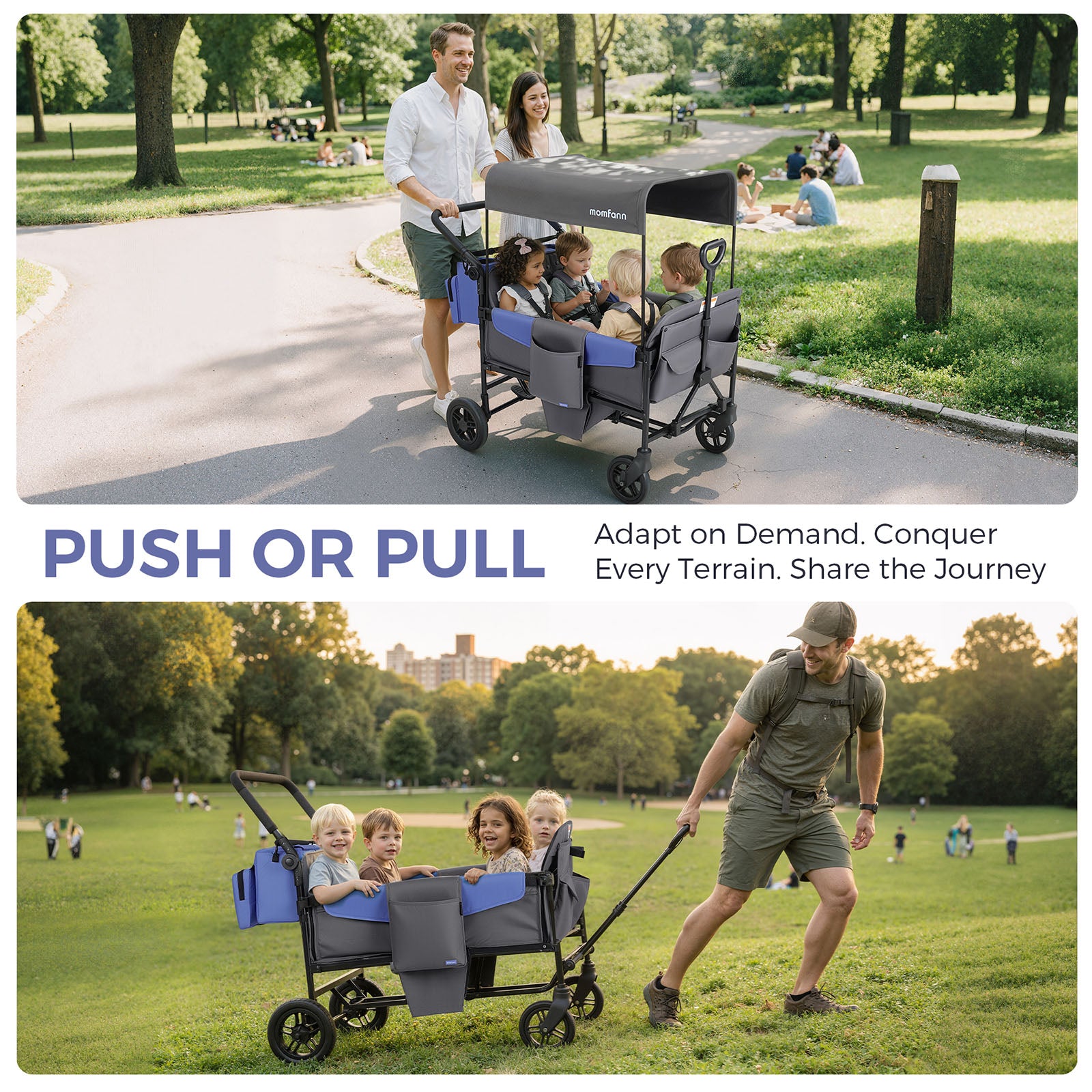 Momfann 4 Seater Kids Stroller Wagon