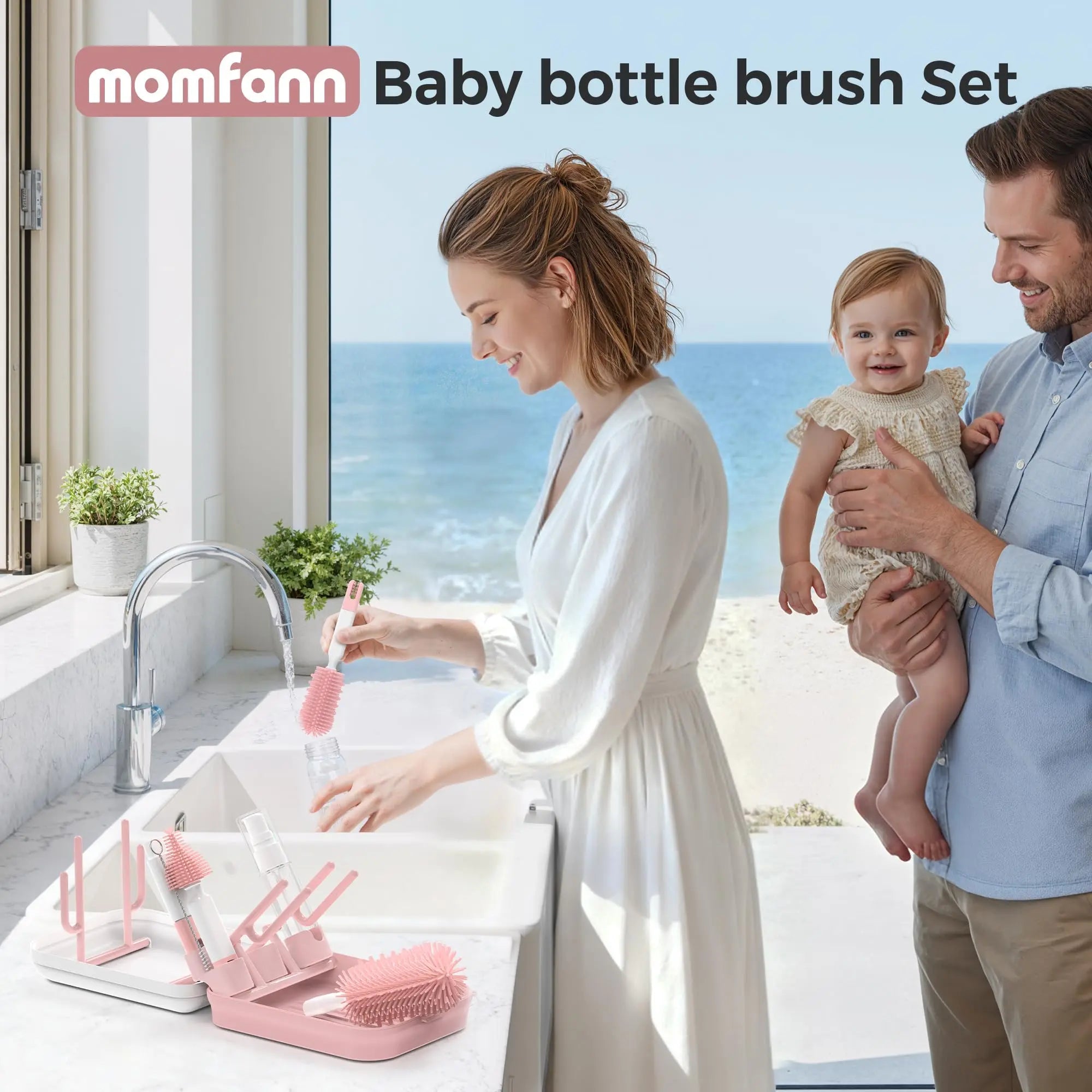 Momfann 8-in-1 Magnetic Baby Bottle Brush Set Momfann