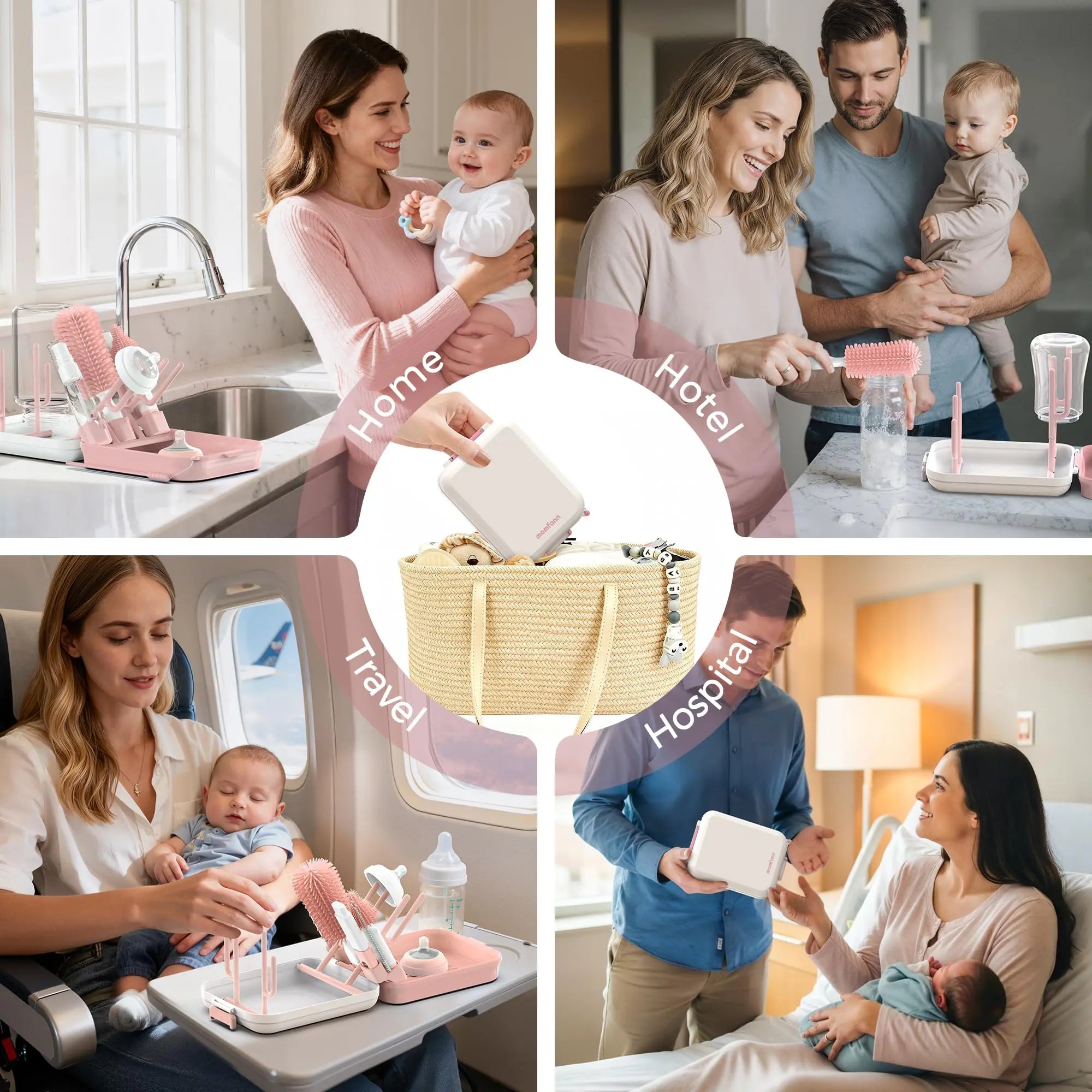 Momfann 8-in-1 Magnetic Baby Bottle Brush Set Momfann