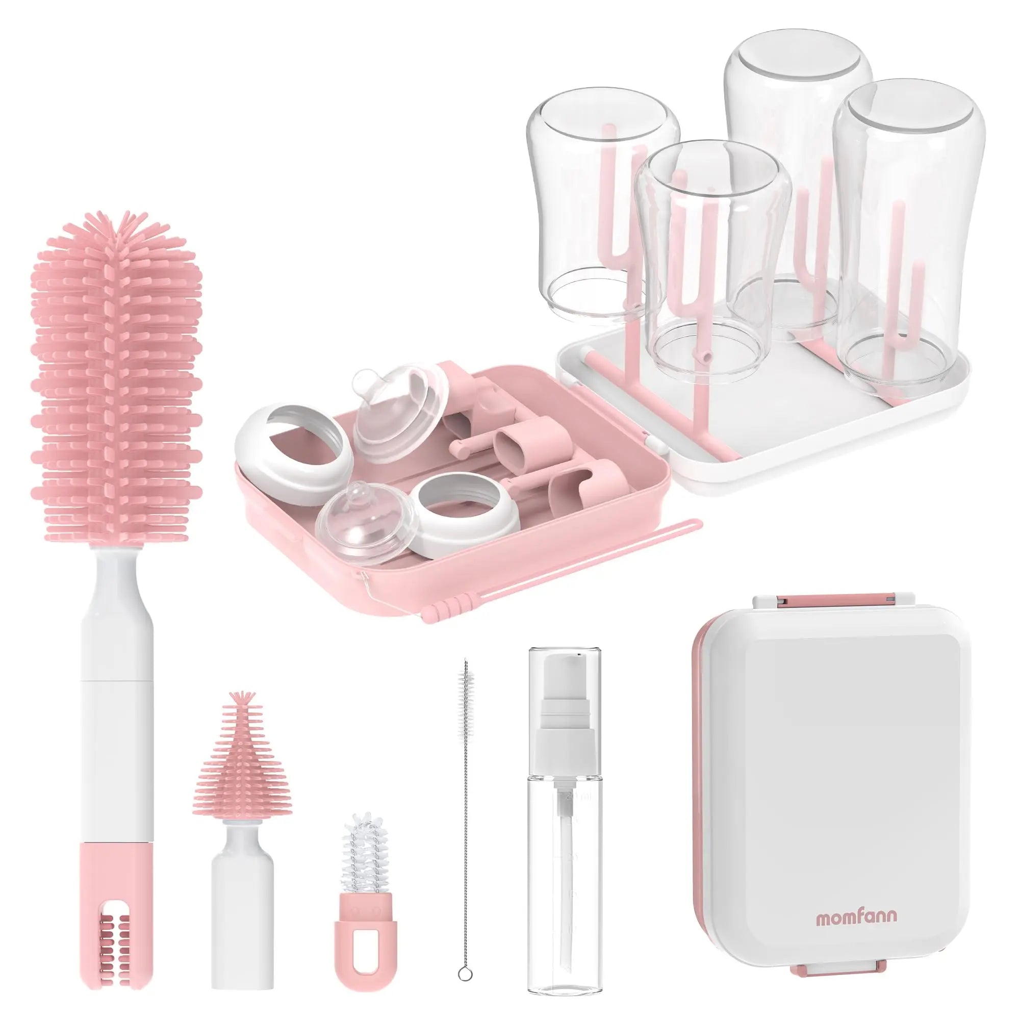 Momfann 8-in-1 Magnetic Baby Bottle Brush Set Momfann