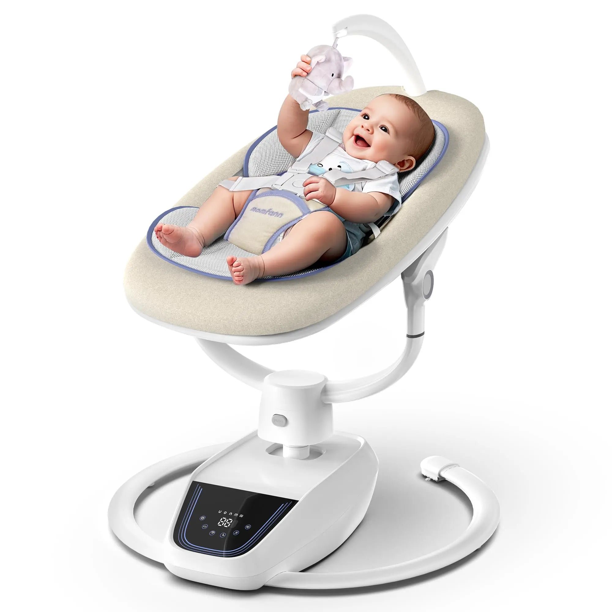 Momfann Baby Swing – 360° Electric Infant Swing with Adjustable Height Momfann