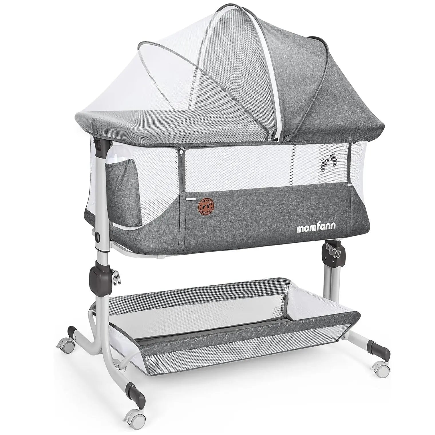 Momfann Bassinet Bedside Sleeper – Adjustable Baby Crib for Newborns Momfann