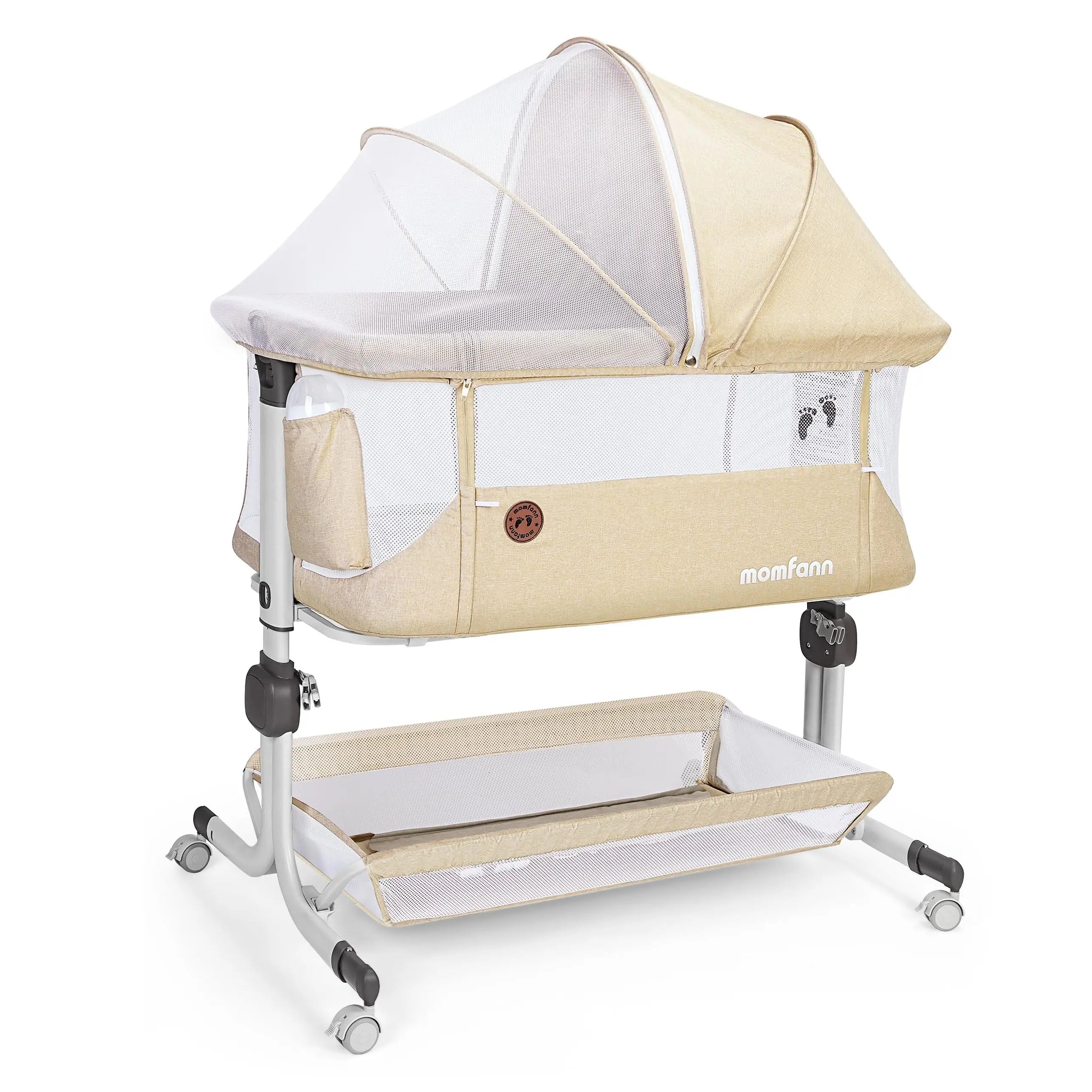 Momfann Bassinet Bedside Sleeper β Adjustable Baby Crib for Newborns Momfann