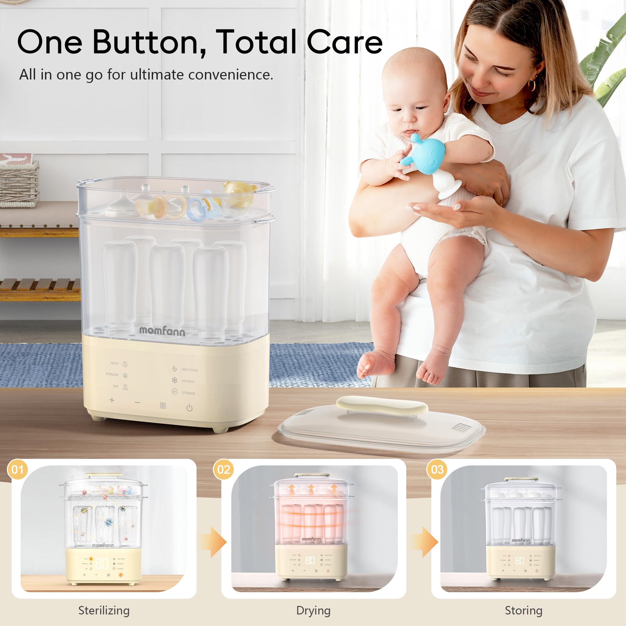 Momfann Bottle Sterilizer and Dryer – All-in-One Baby Care Solution