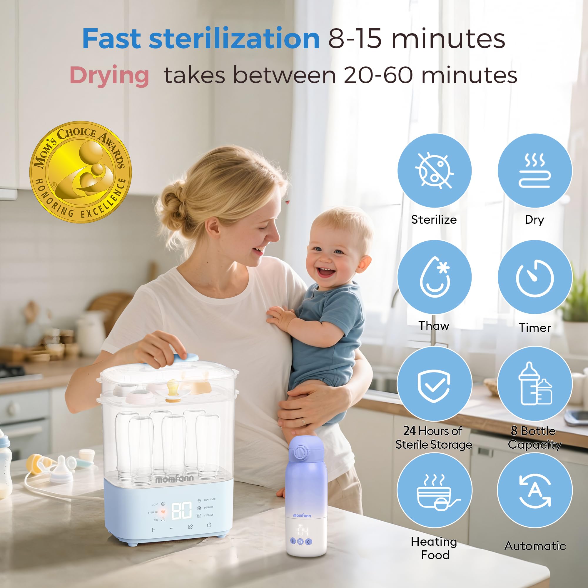 Momfann Bottle Sterilizer and Dryer – All-in-One Baby Care Solution
