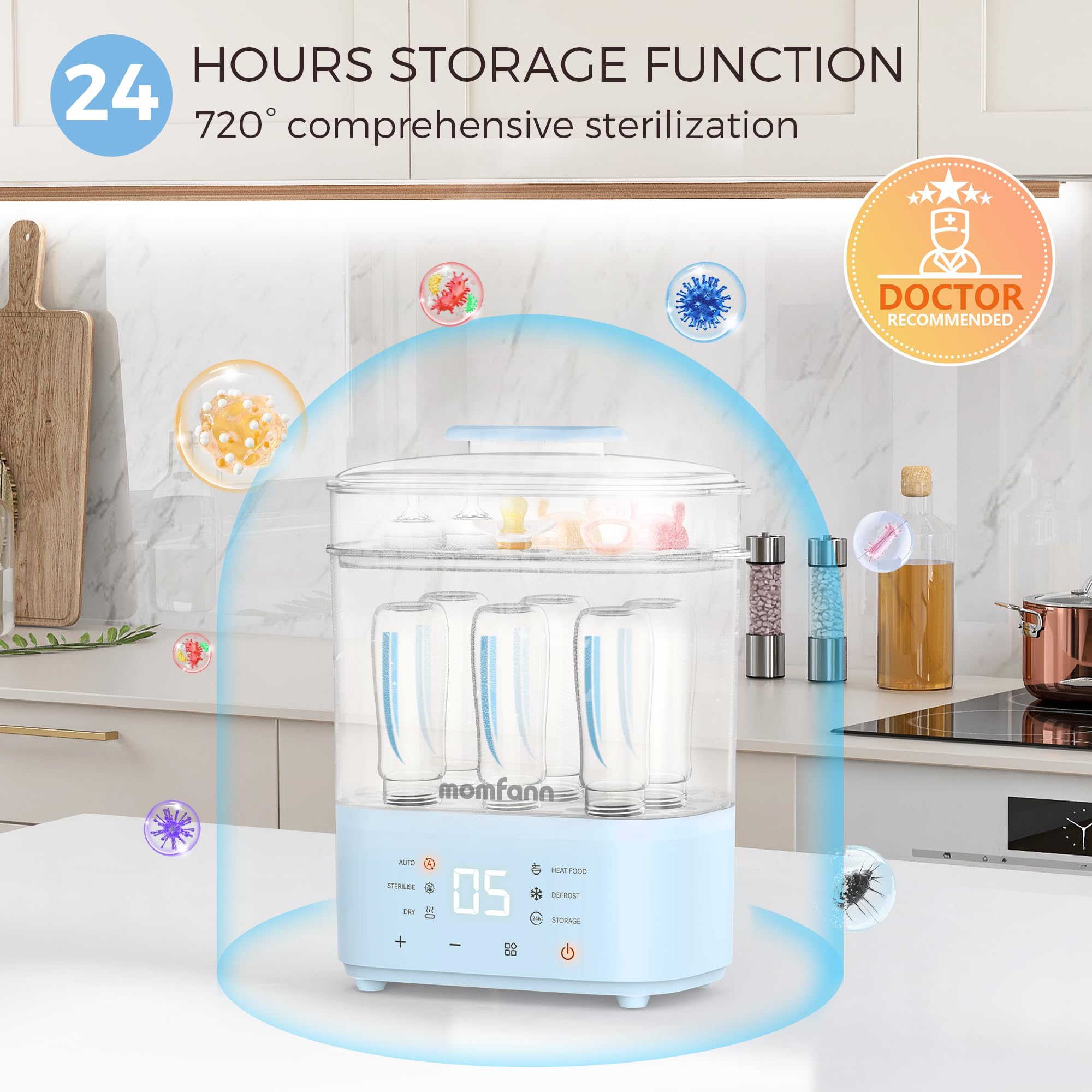 Momfann Bottle Sterilizer and Dryer – All-in-One Baby Care Solution