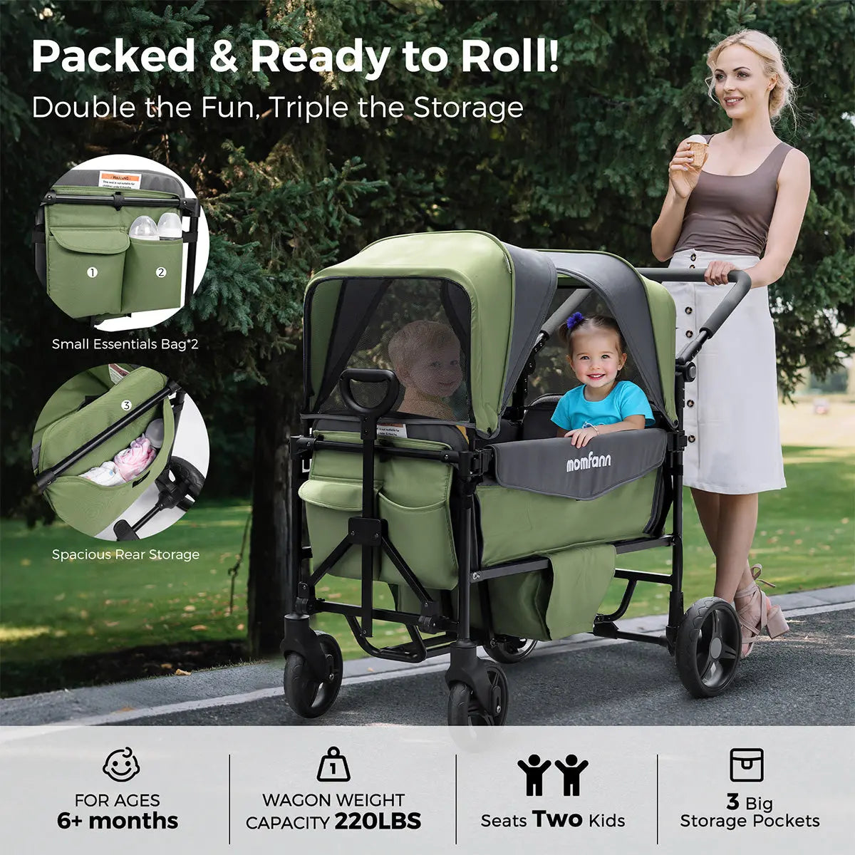 Momfann Double Stroller Wagon Momfann