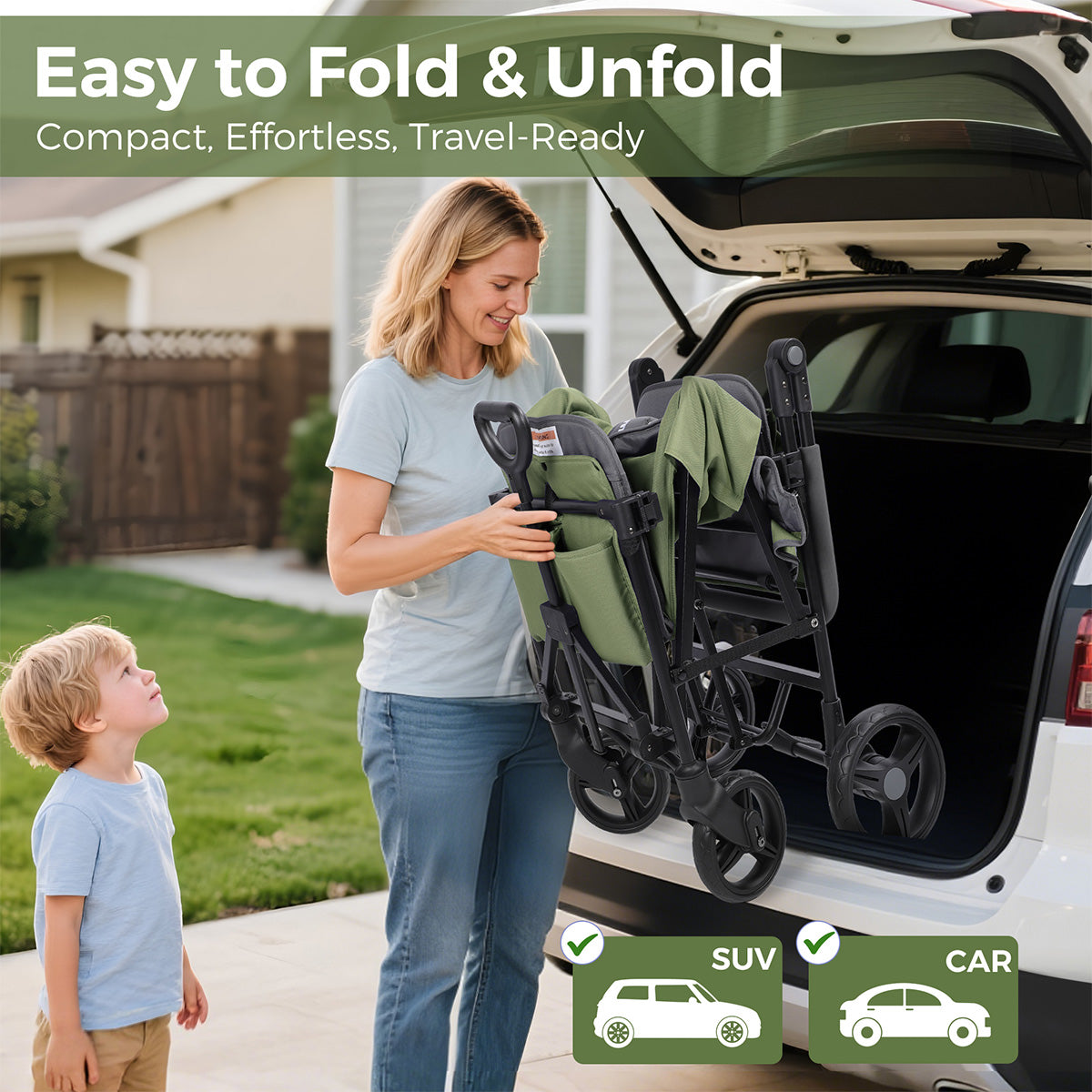 Momfann Double Stroller Wagon