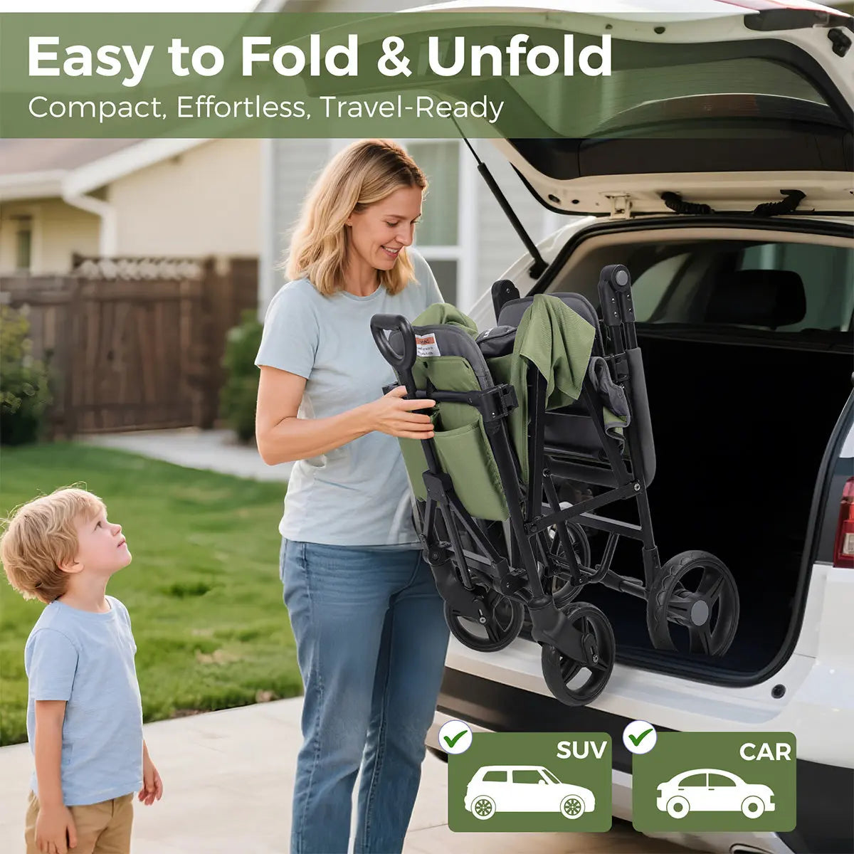 Momfann Double Stroller Wagon Momfann