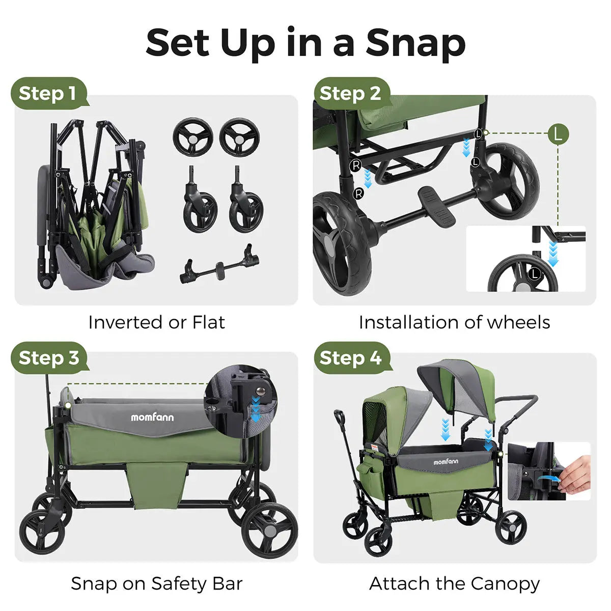 Momfann Double Stroller Wagon Momfann