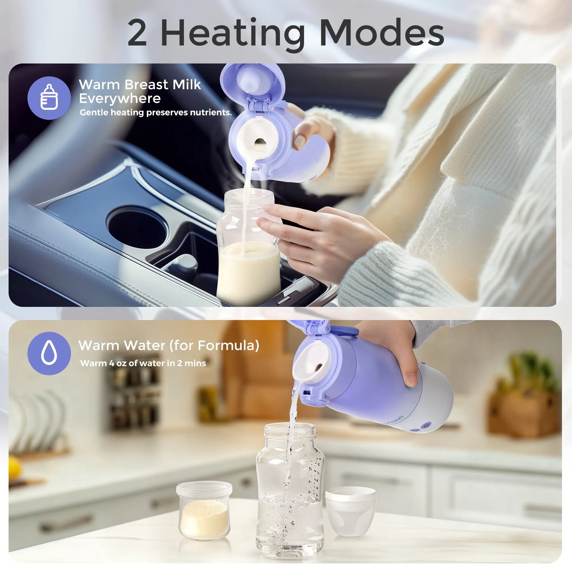 Momfann Portable Bottle Warmer – Breast Milk & Water Warmer for Travel Momfann
