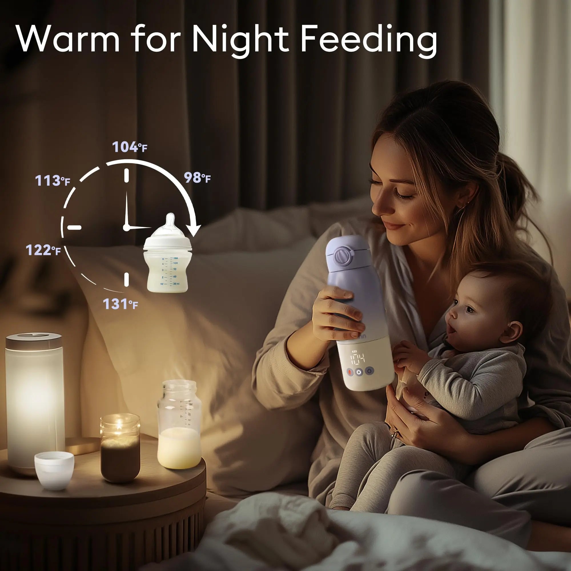 Momfann Portable Bottle Warmer – Breast Milk & Water Warmer for Travel Momfann