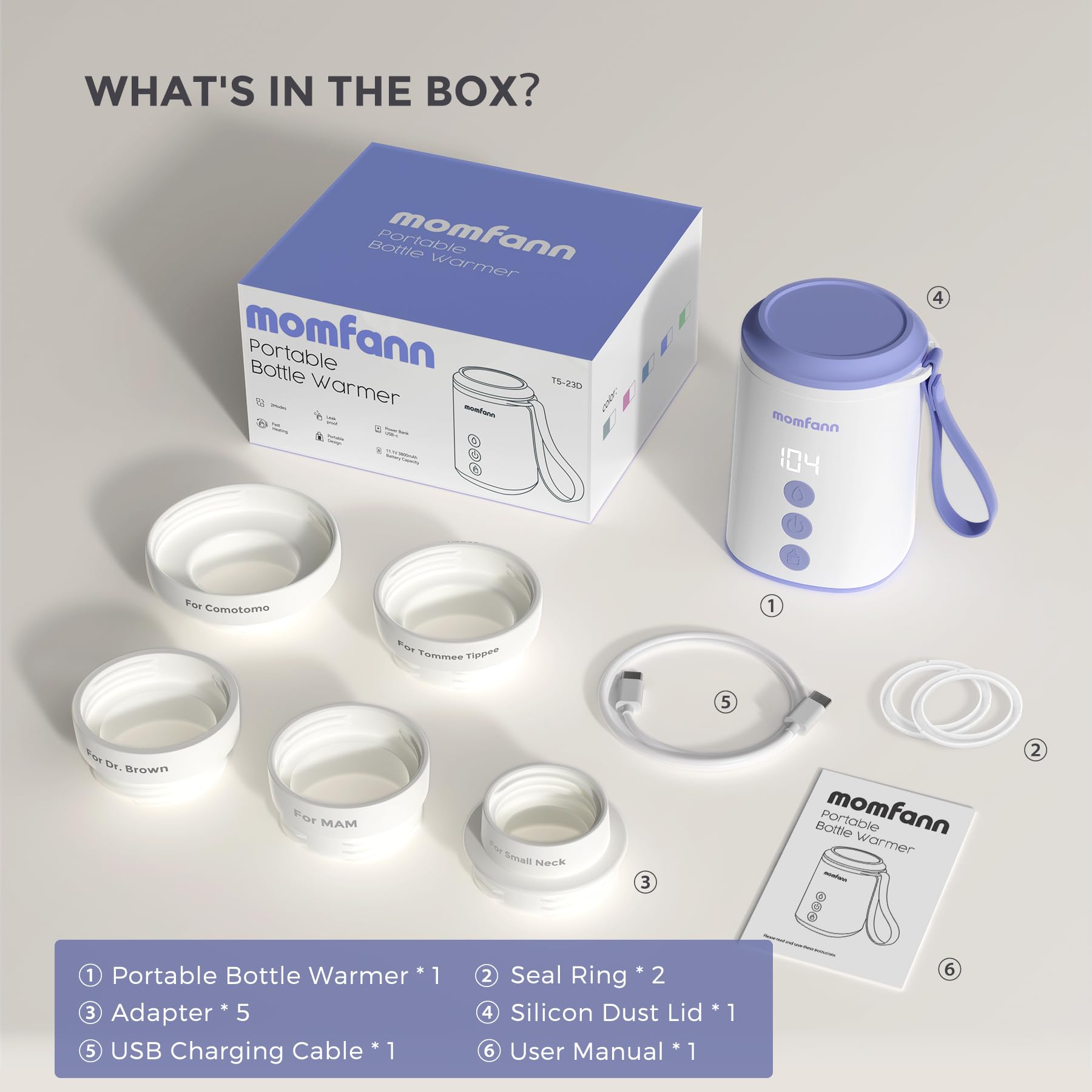 Momfann Portable Bottle Warmer – Travel Baby Milk Warmer On the Go