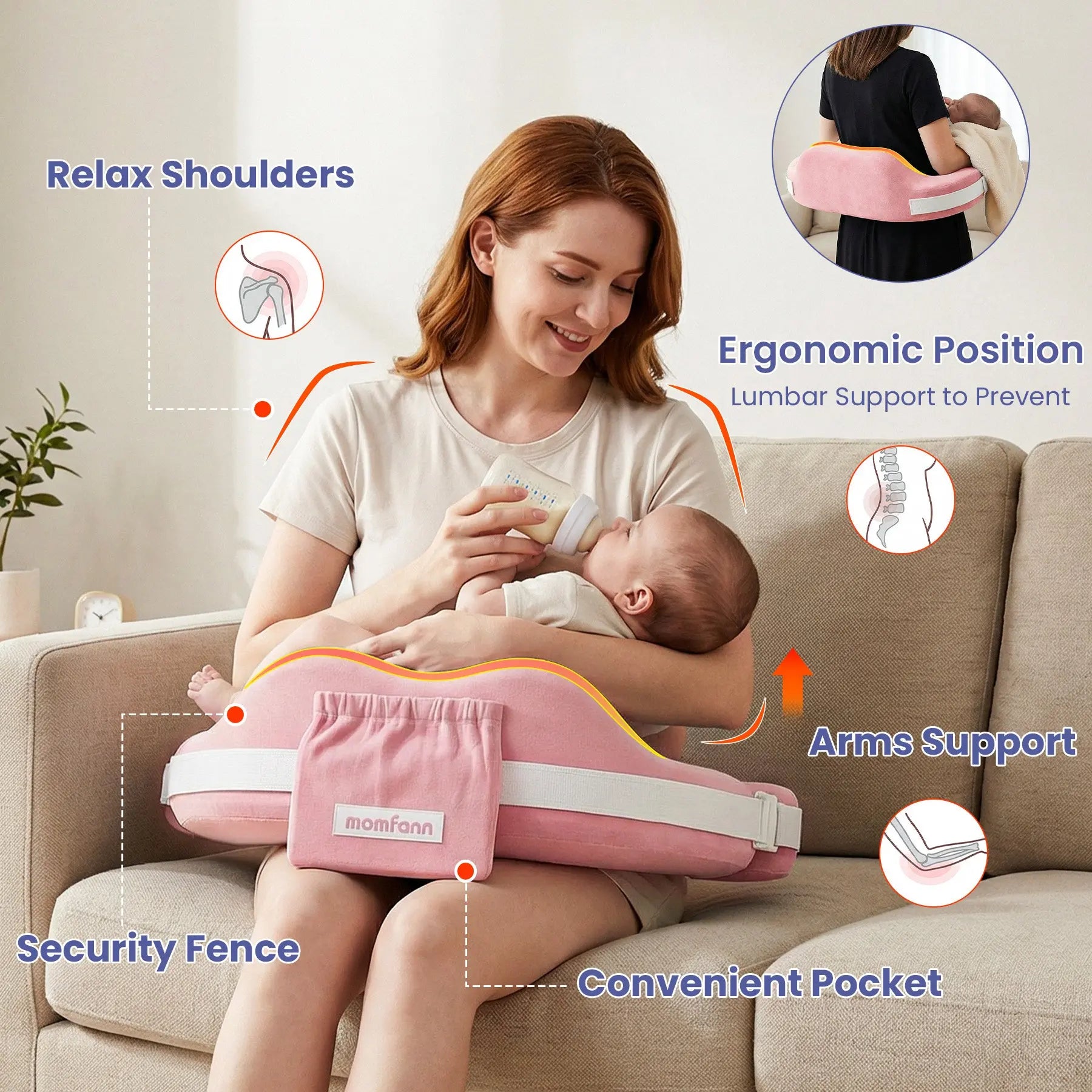 Momfann Safety Guard Nursing Pillow Momfann
