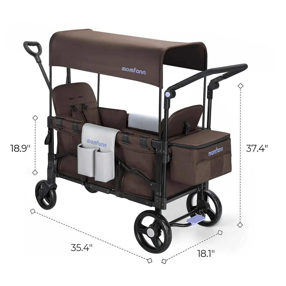 Momfann Stroller Wagon for Kids – 2-Seater All-Terrain Baby Wagon Momfann