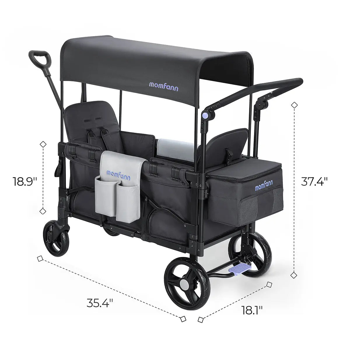Momfann Stroller Wagon for Kids – 2-Seater All-Terrain Baby Wagon Momfann