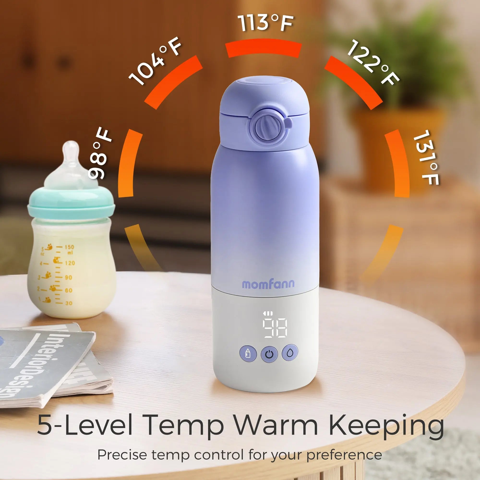 Momfann Portable Bottle Warmer – Breast Milk & Water Warmer for Travel Momfann