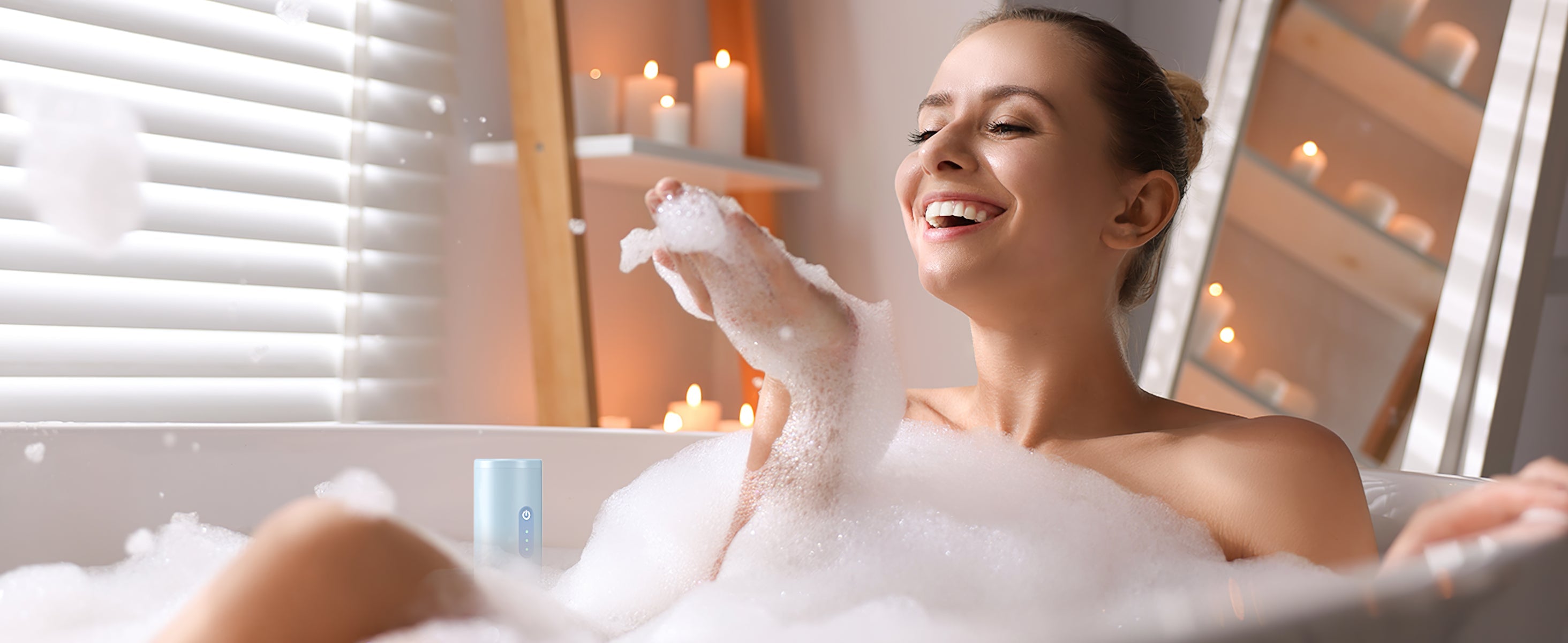 Cordless Portable Bathtub Bubble Jet Spa for Home Spa Experience