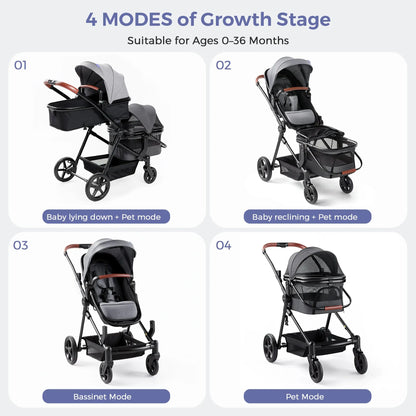Momfann Wagon Stroller for Baby and Pet Momfann