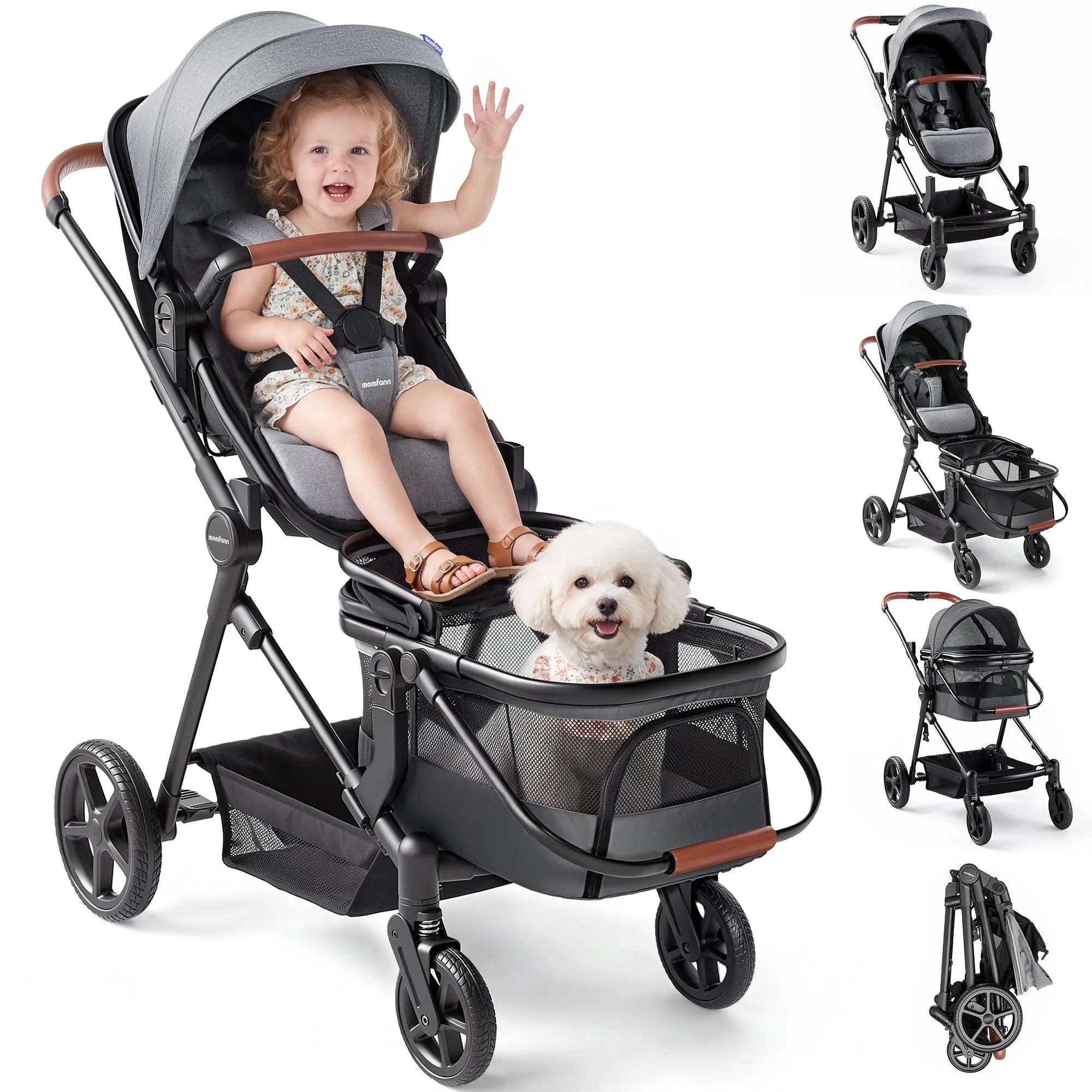 Momfann Wagon Stroller for Baby and Pet Momfann