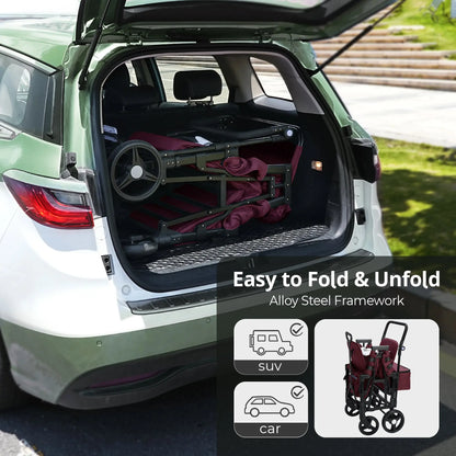 Momfann Stroller Wagon for Kids – 2-Seater All-Terrain Baby Wagon Momfann