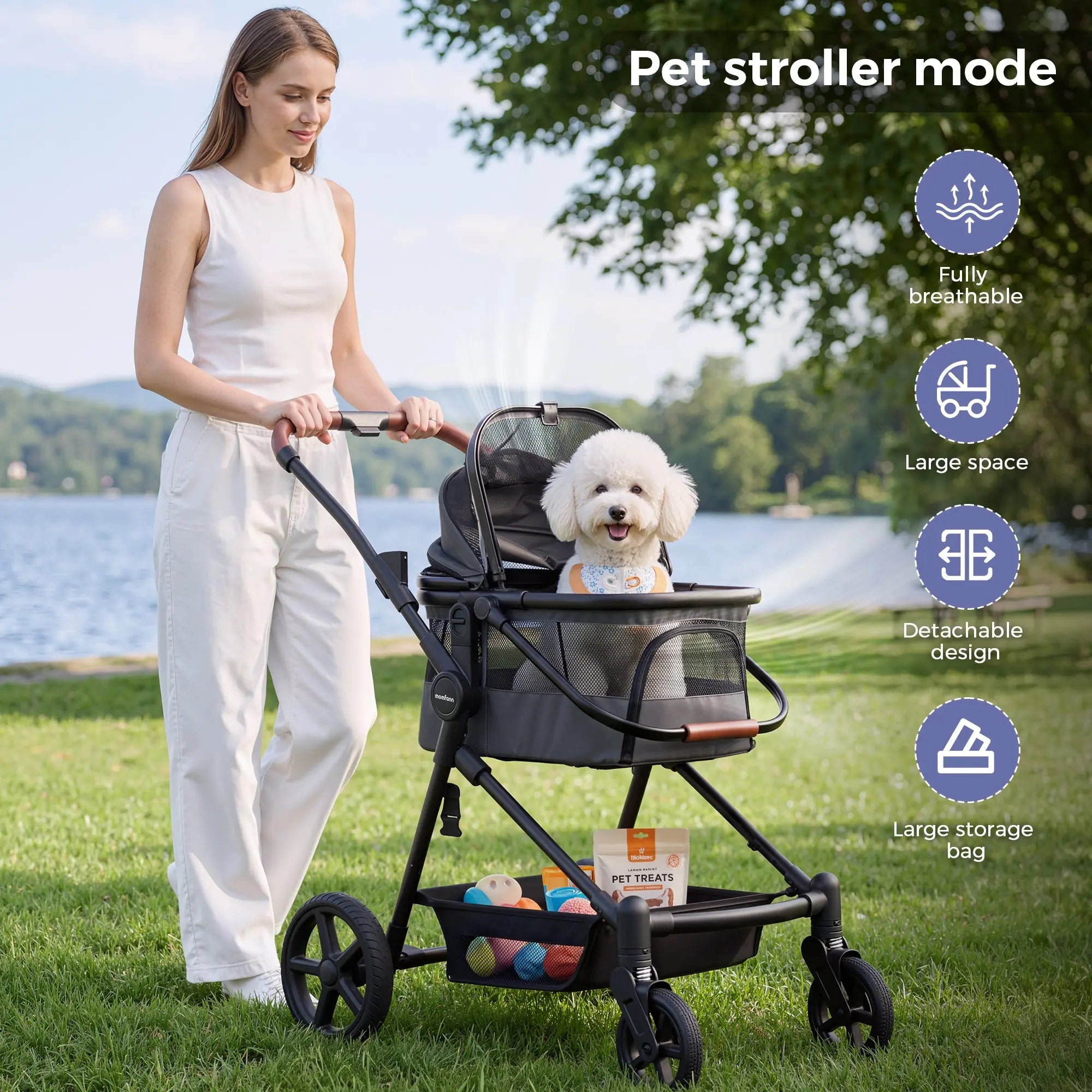 Momfann Wagon Stroller for Baby and Pet Momfann
