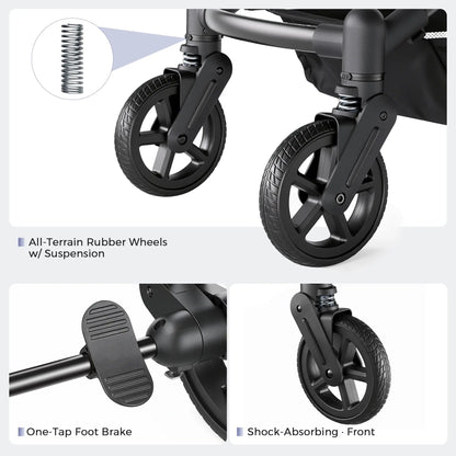 Momfann Wagon Stroller for Baby and Pet Momfann