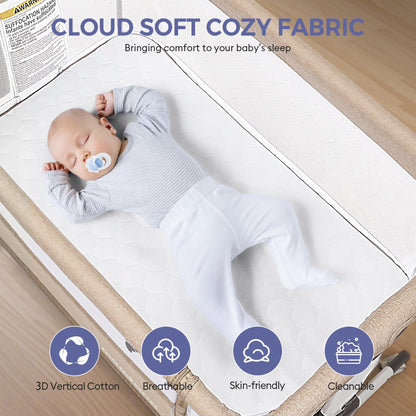 Momfann Bassinet Bedside Sleeper – Adjustable Baby Crib for Newborns