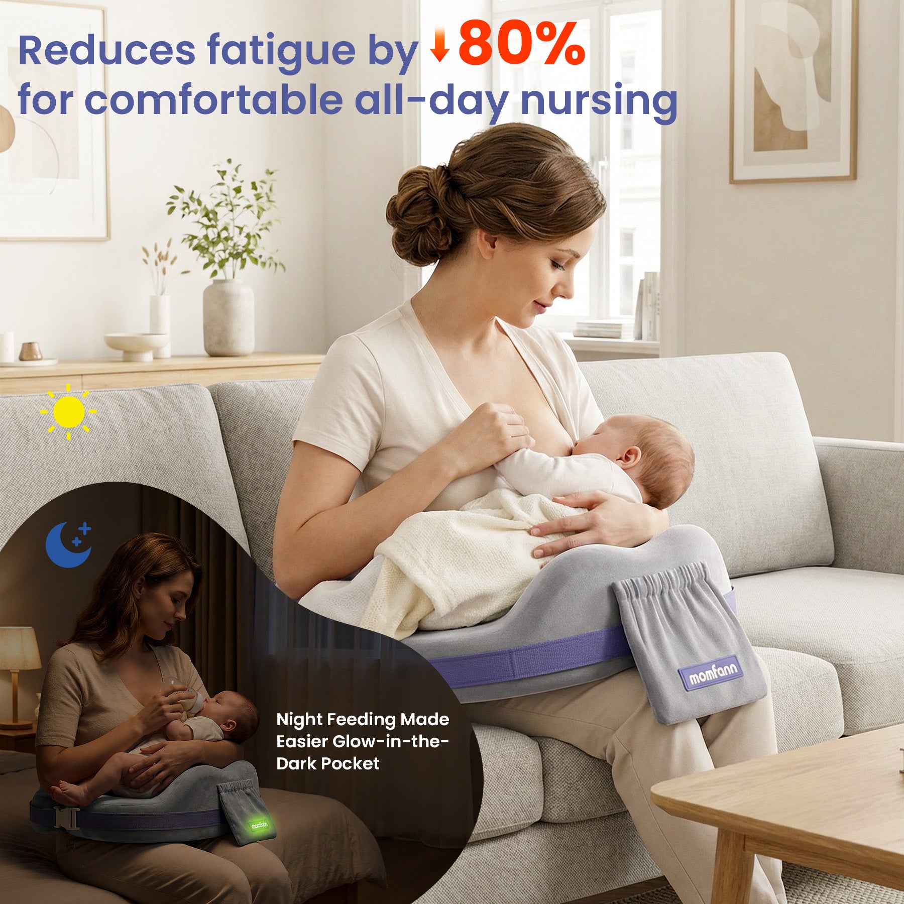 Momfann Safety Guard Nursing Pillow
