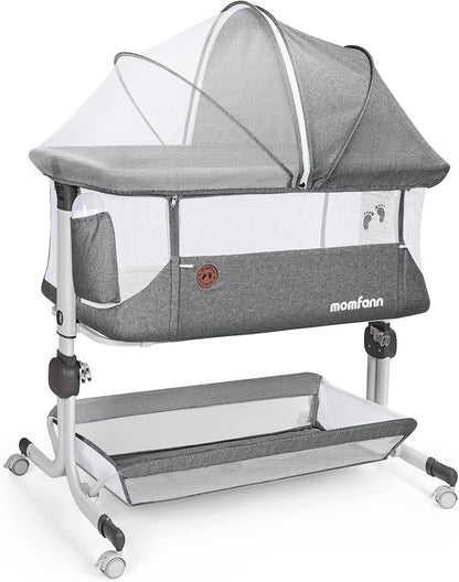 Momfann Bassinet Bedside Sleeper – Adjustable Baby Crib for Newborns