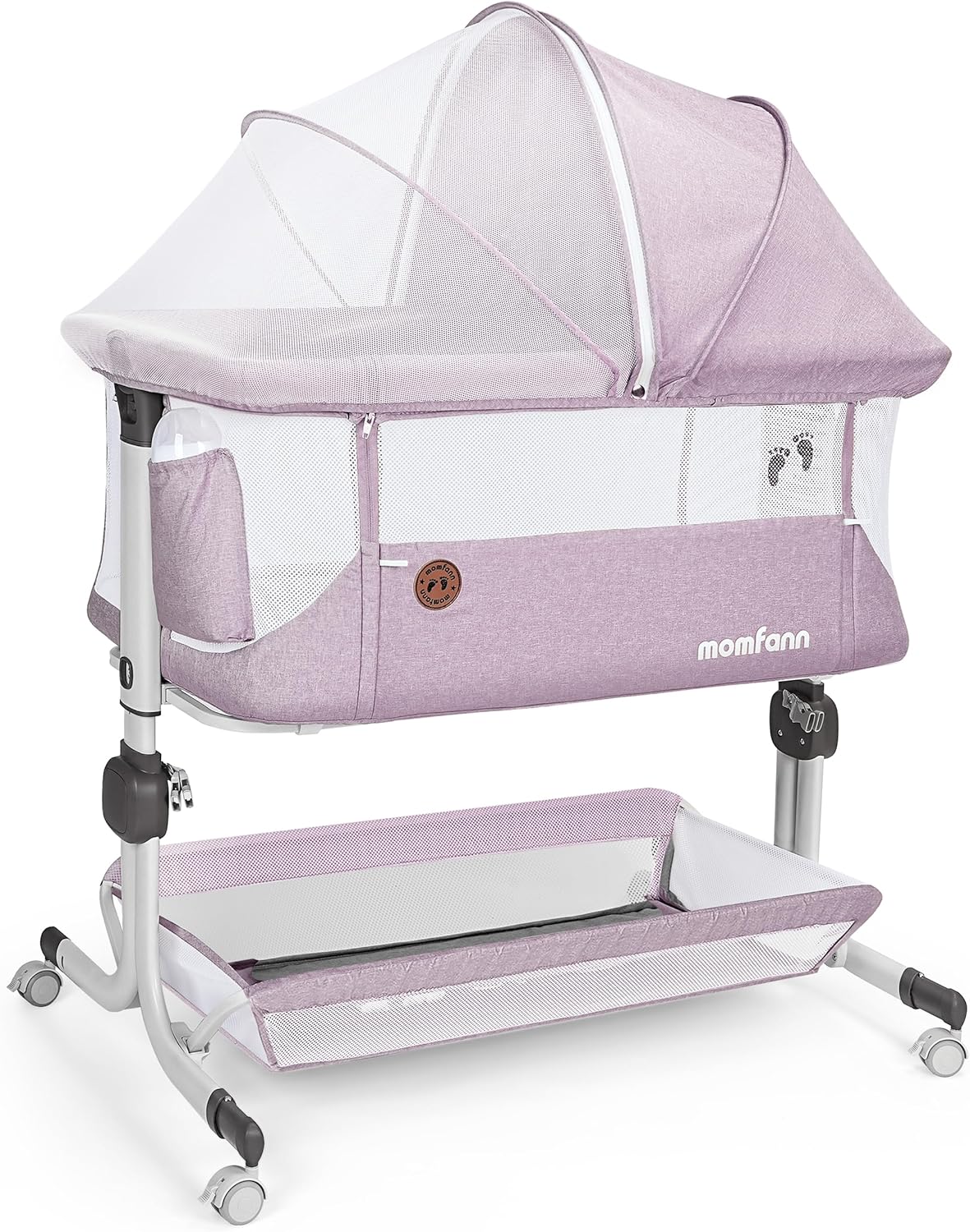 Momfann Bassinet Bedside Sleeper – Adjustable Baby Crib for Newborns